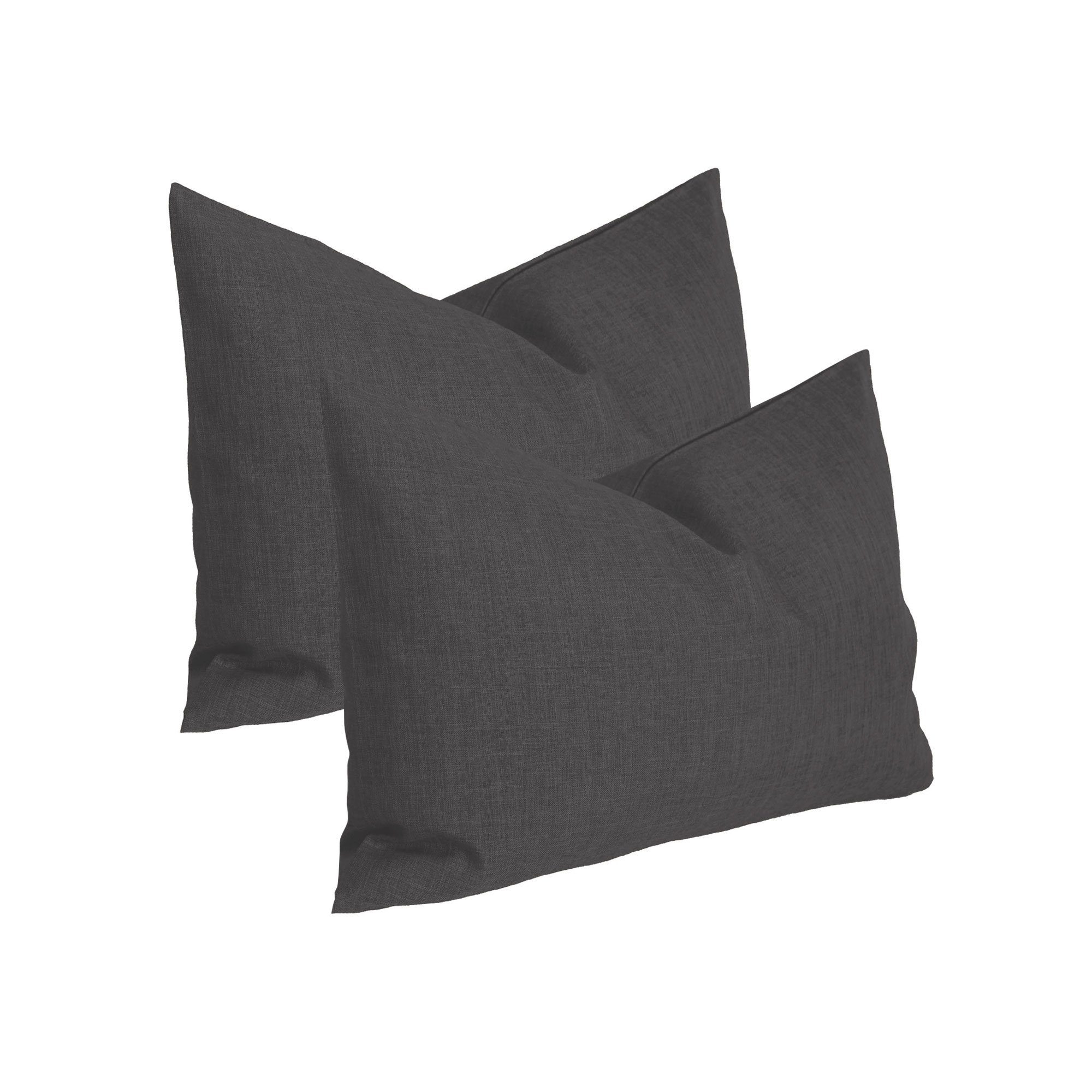 Haus und Deko Kissenbezug Kissenbezug 2er Set Struktur Leinenoptik Kissenhülle Deko Kissen Doppe, (2 Stück)