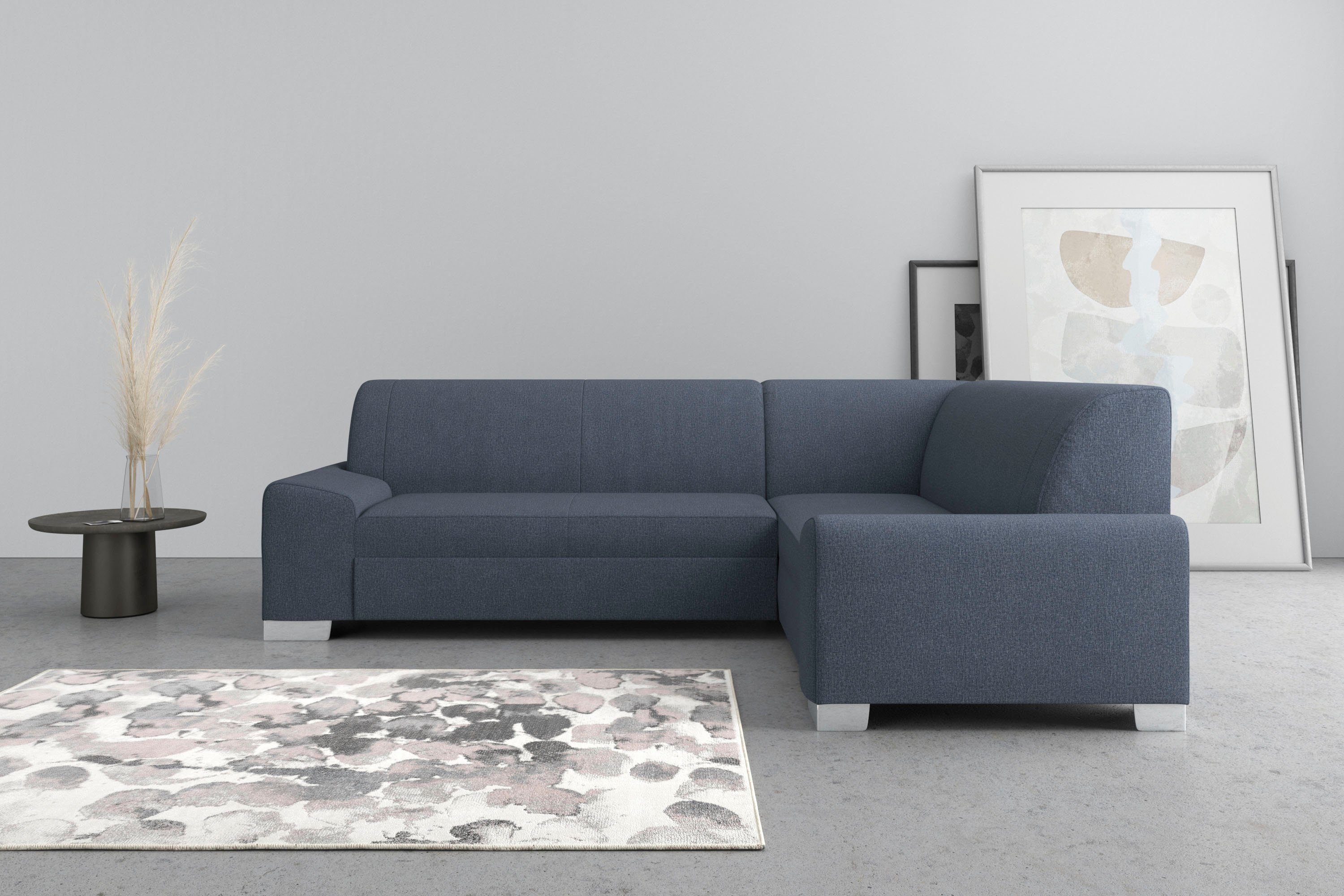 DOMO collection Ecksofa "Anzio in kubischer Formensprache, flache Armlehnen günstig online kaufen