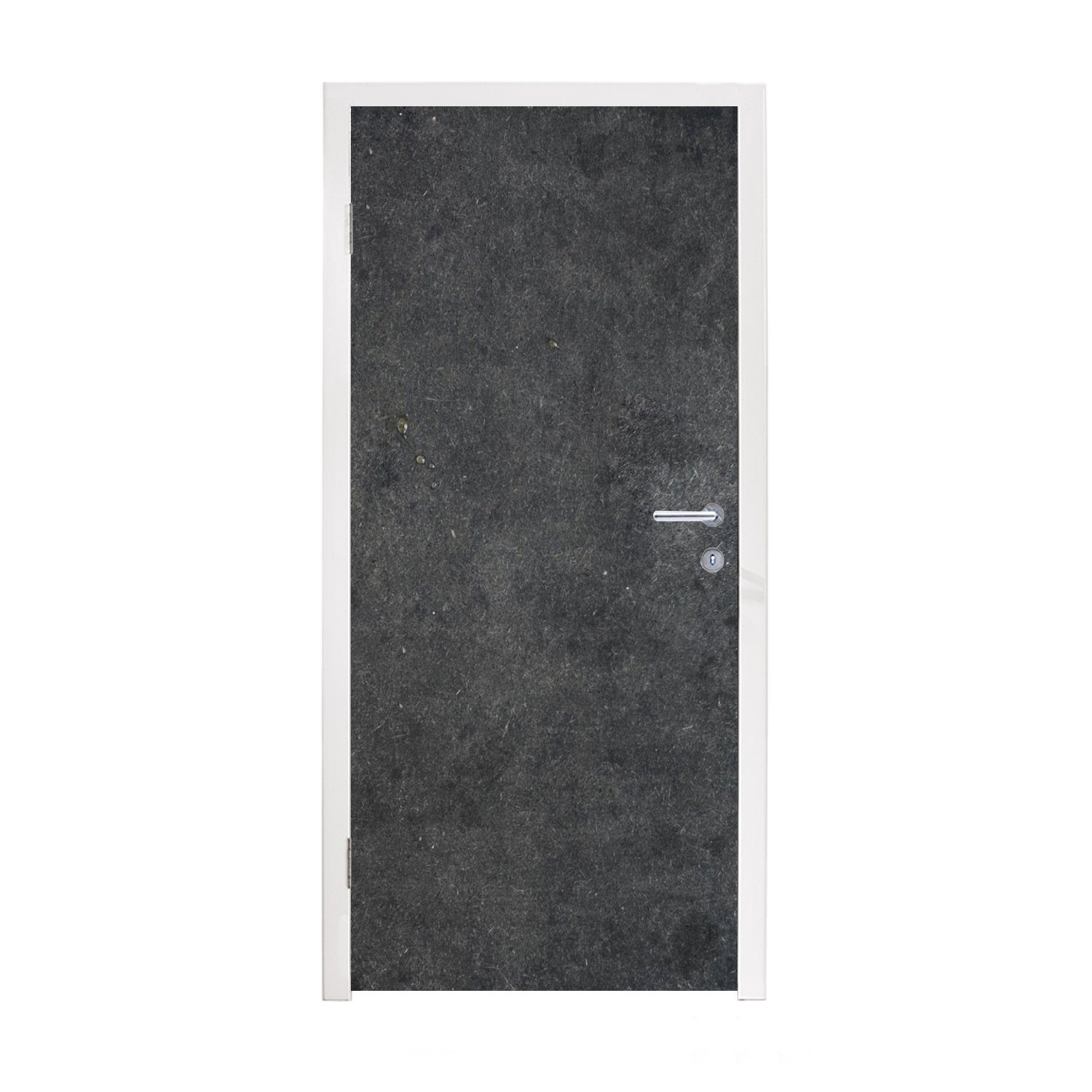 MuchoWow Türtapete Industriell - Schiefer - Grau - Strukturiert - Beton, Matt, bedruckt, (1 St), Fototapete für Tür, Türaufkleber, 75x205 cm