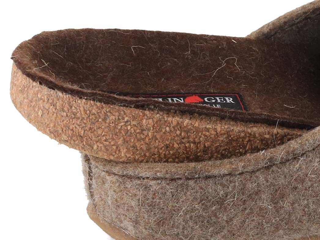 Haflinger Filz-Pantoffel Grizzly Michel Hausschuh breites Komfortfußbett
