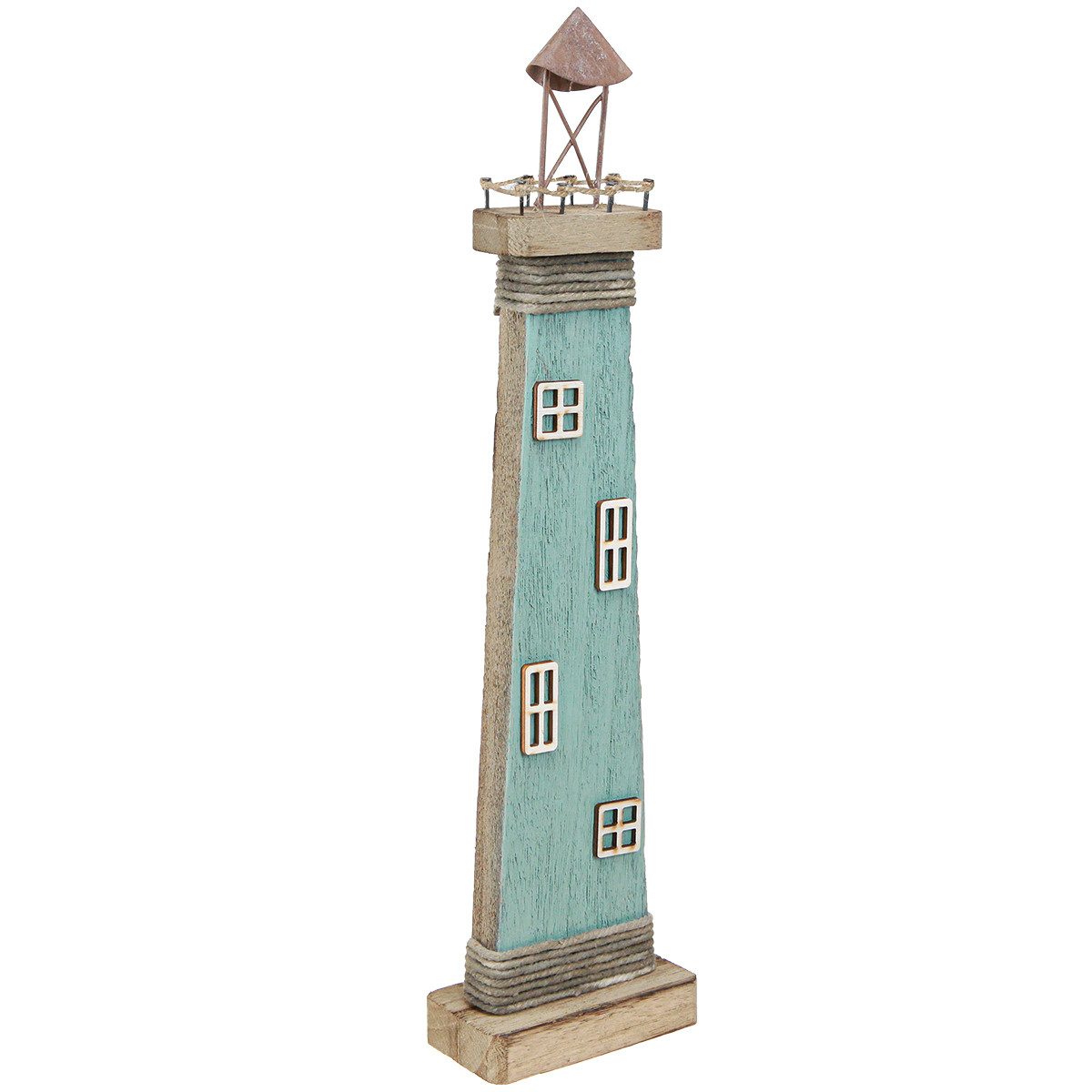 Dekofigur Leuchtturm Antik Maritime Tischdeko Holz Vintage 40,5cm