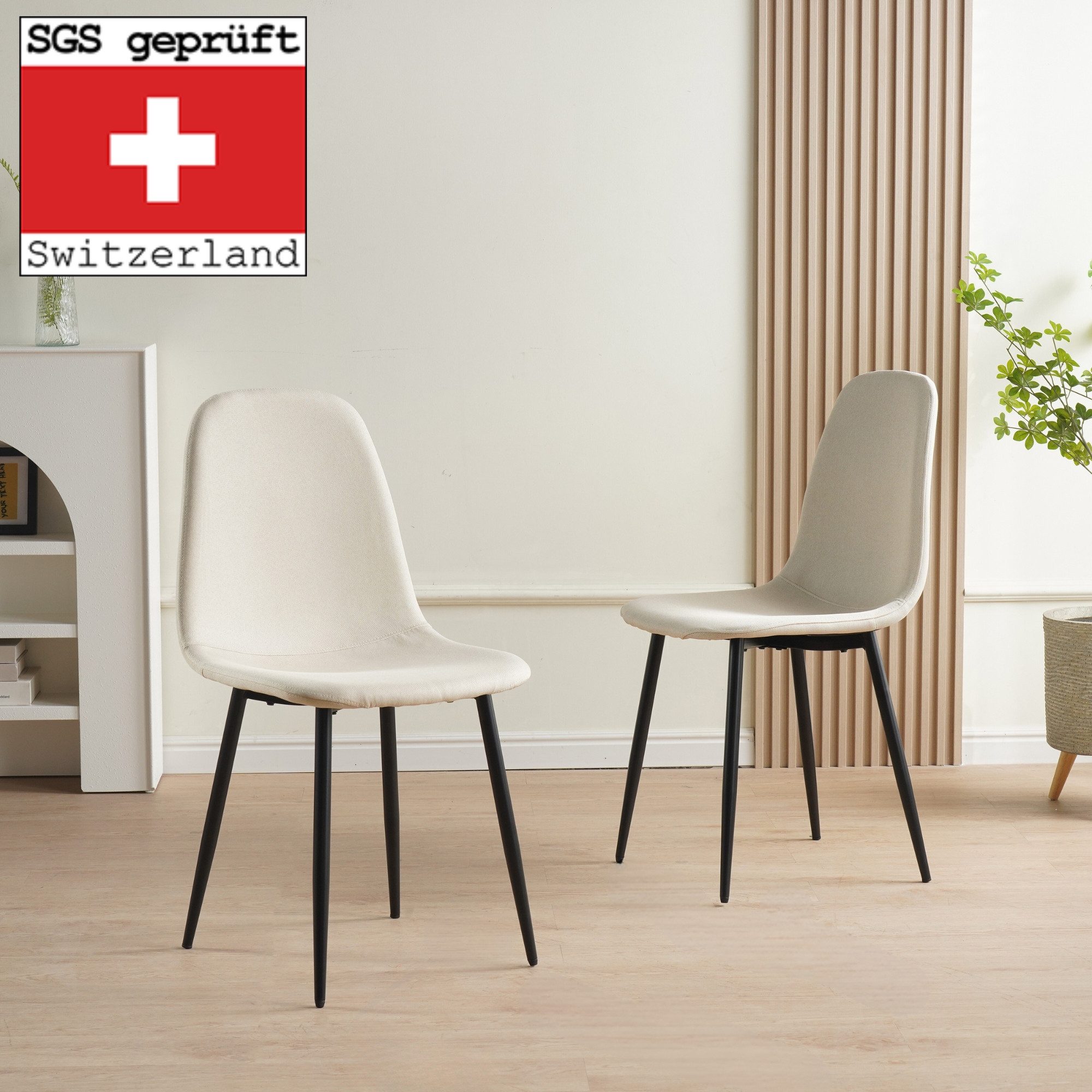 Albatros International Esszimmerstuhl Esszimmerstühle BARI mit schwarzen Fü günstig online kaufen