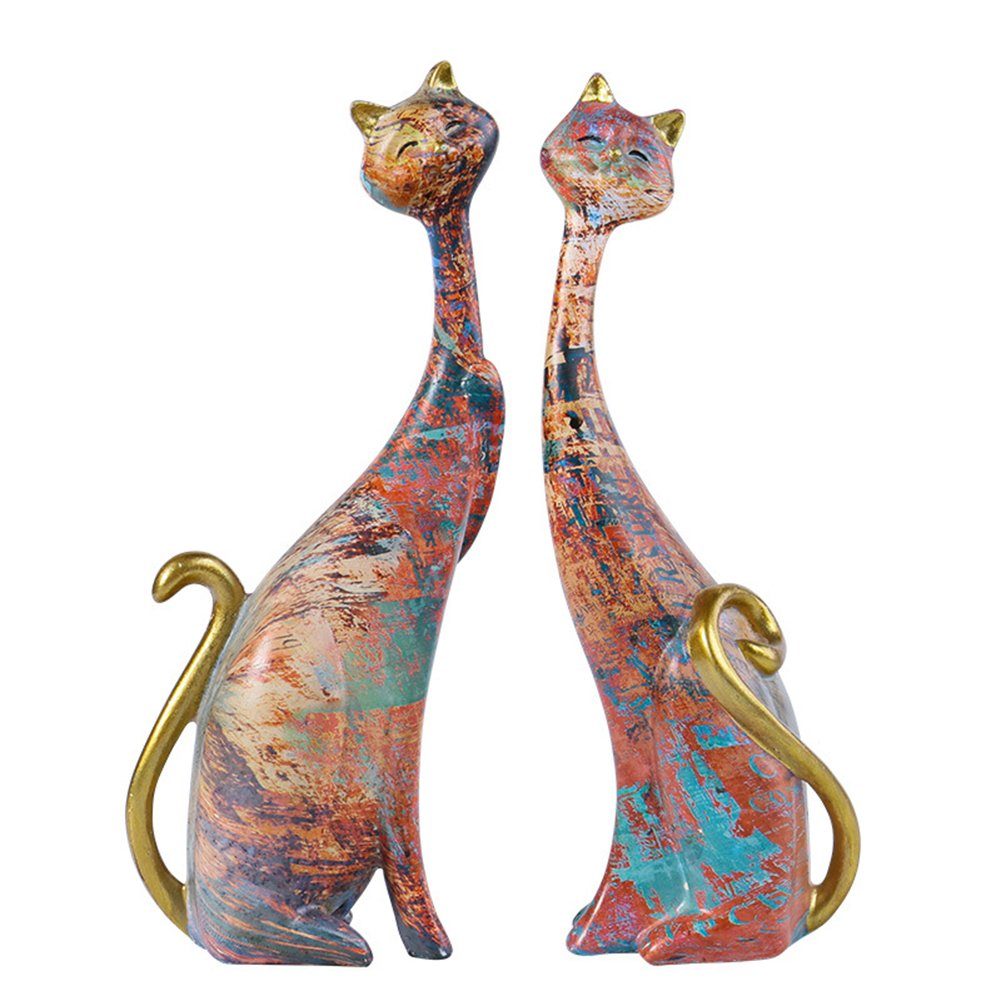 im Angebot HAMÖWO Dekoobjekt Ornamente Katze Dekoration,Für Dekor Haus Katzenskulptur Zimmer Statue