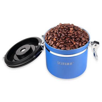 Schramm Kaffeedose Schramm® Kaffeedose 1200 ml in 10 Farben mit Dosierlöffel Höhe: 12cm Kaffeedosen Kaffeebehälter aus Edelstahl