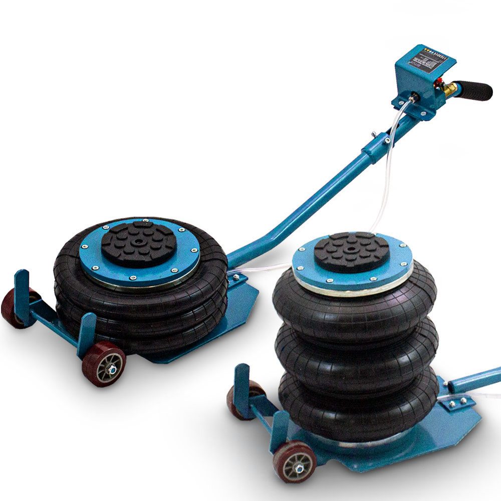 Bituxx Wagenheber Pneumatischer Wagenheber 3T Blau, max. Hubhöhe: 40 cm, MS-17230, 1/4 Zoll Druckluftanschluss