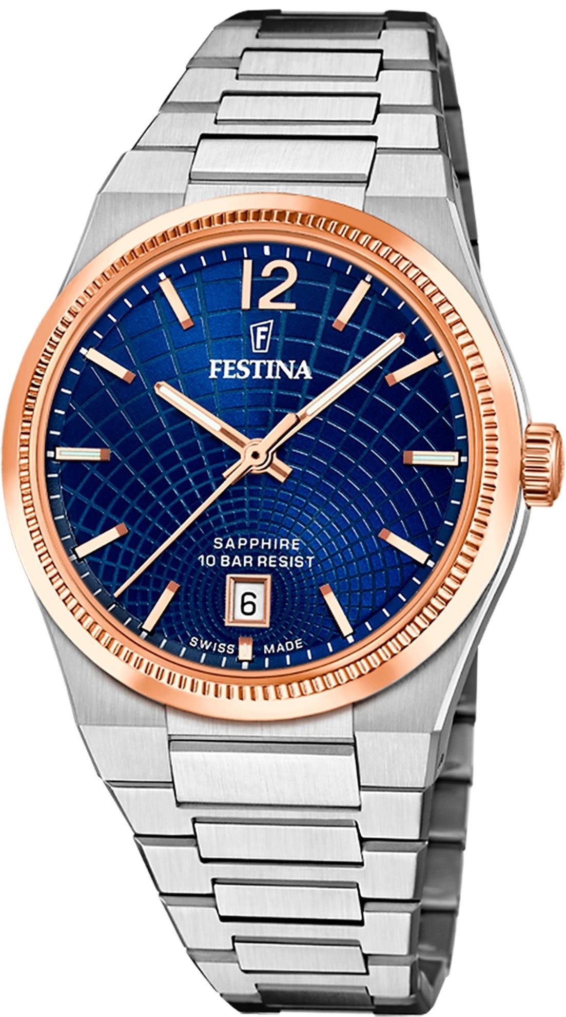 Quarzuhr Festina Damenuhr Swiss Made Armbanduhr