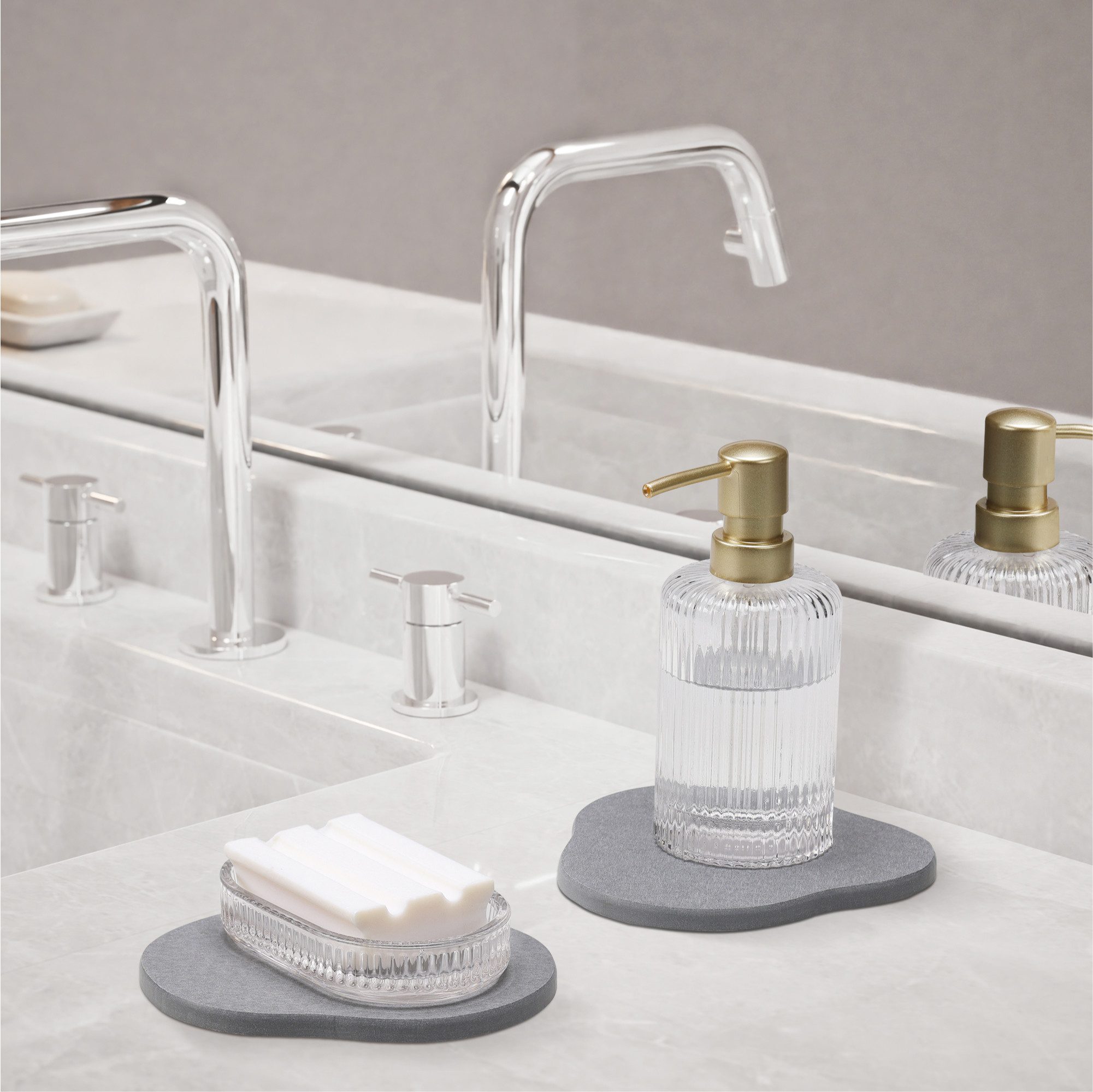 Navaris Blumentopf 2er Set Kieselgur Stein Badematte klein - Kieselgur Unte günstig online kaufen