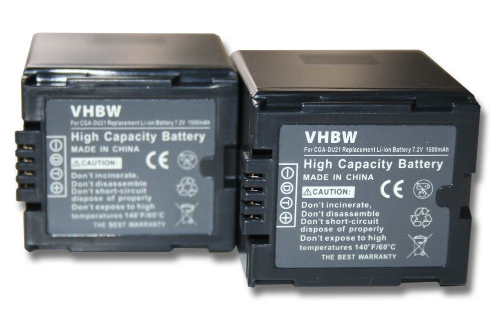 vhbw passend für Panasonic NV-GS280, NV-GS30, NV-GS300, NV-GS33, NV-GS330, Kamera-Akku 1500 mAh