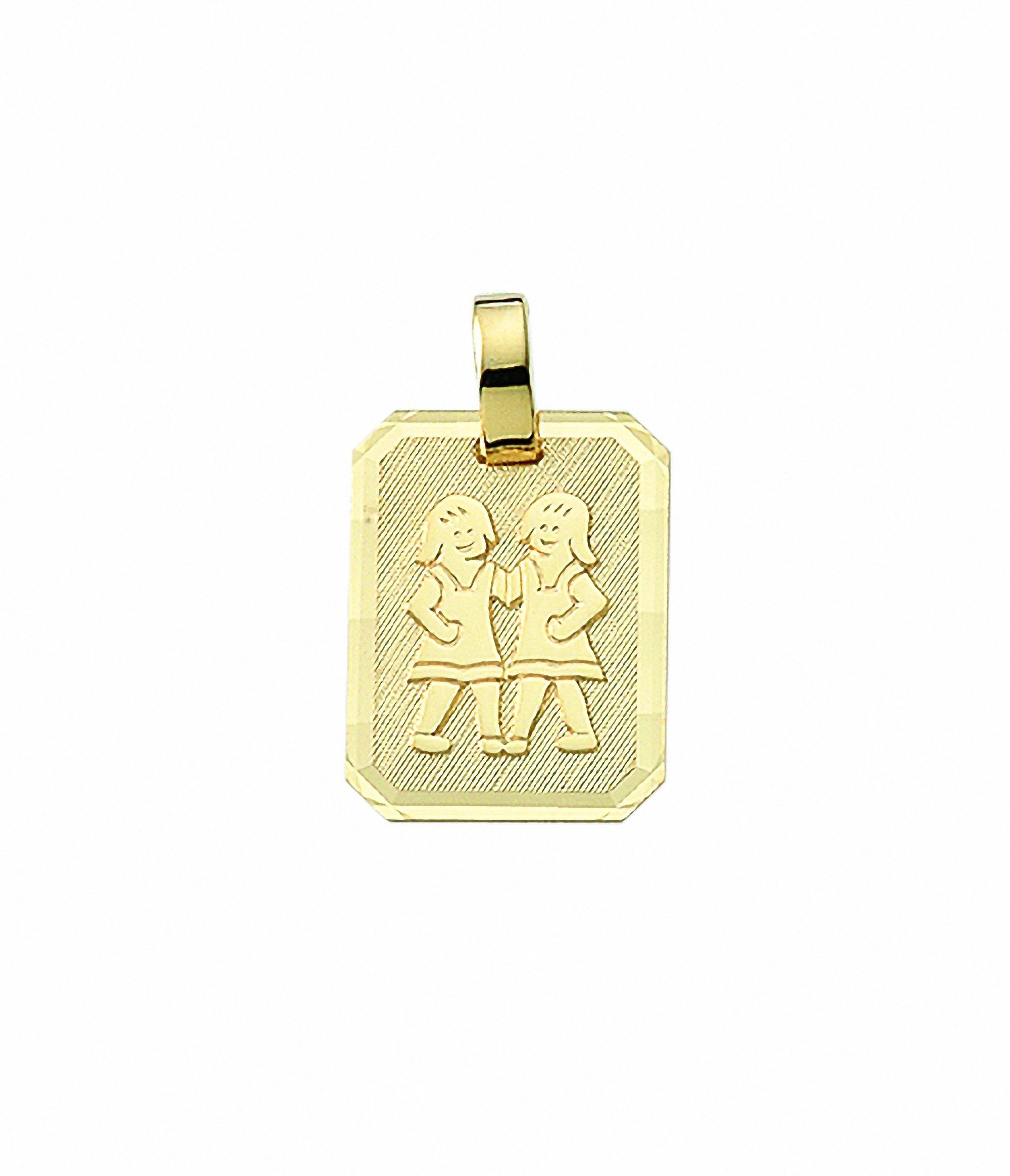 Schmuckset Gold mit Anhänger Adelia´s Zwilling, Anhänger Halskette mit Sternzeichen Set 333 - Kette