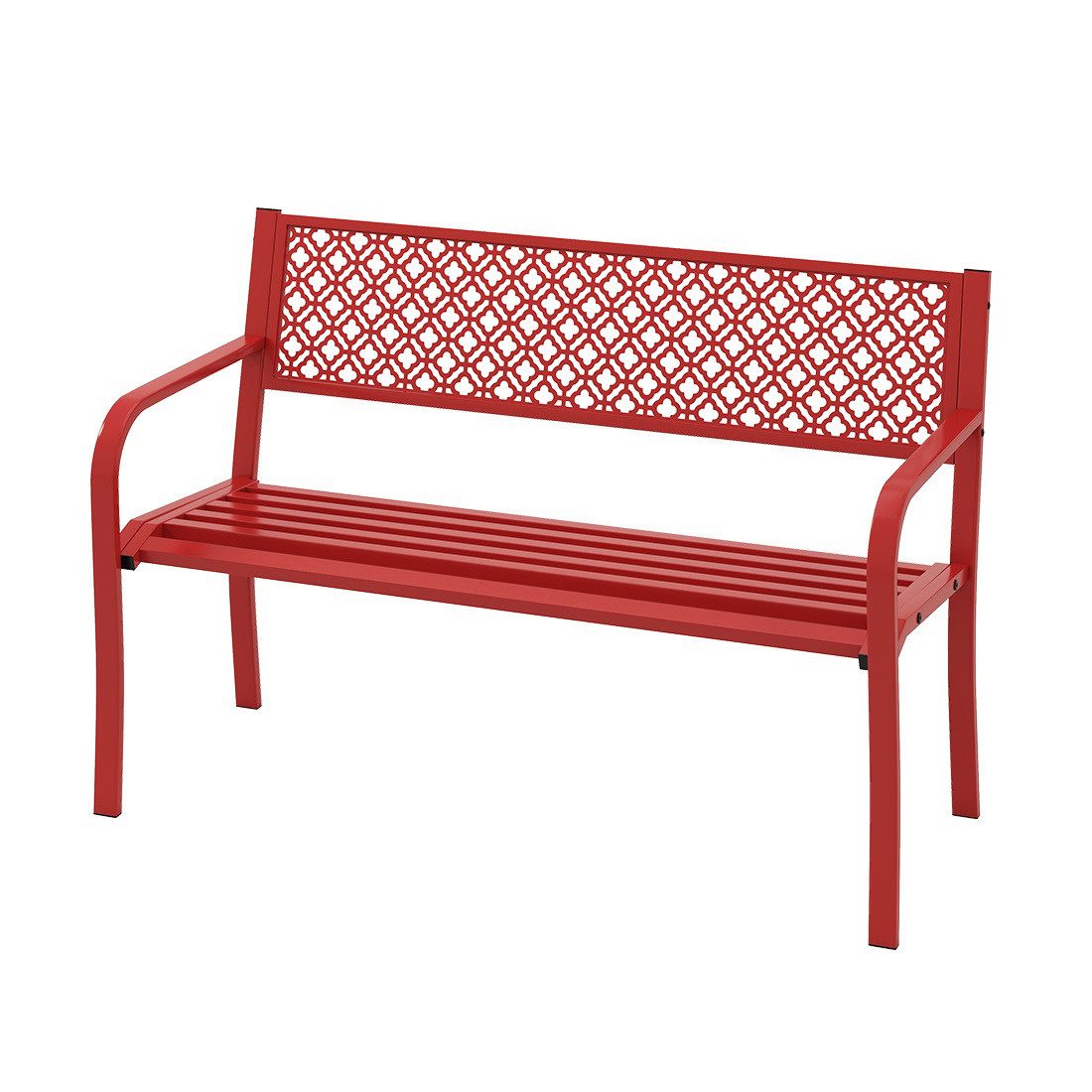 KOMFOTTEU Gartenbank, Balkonbank mit Rückenlehne & Armlehne