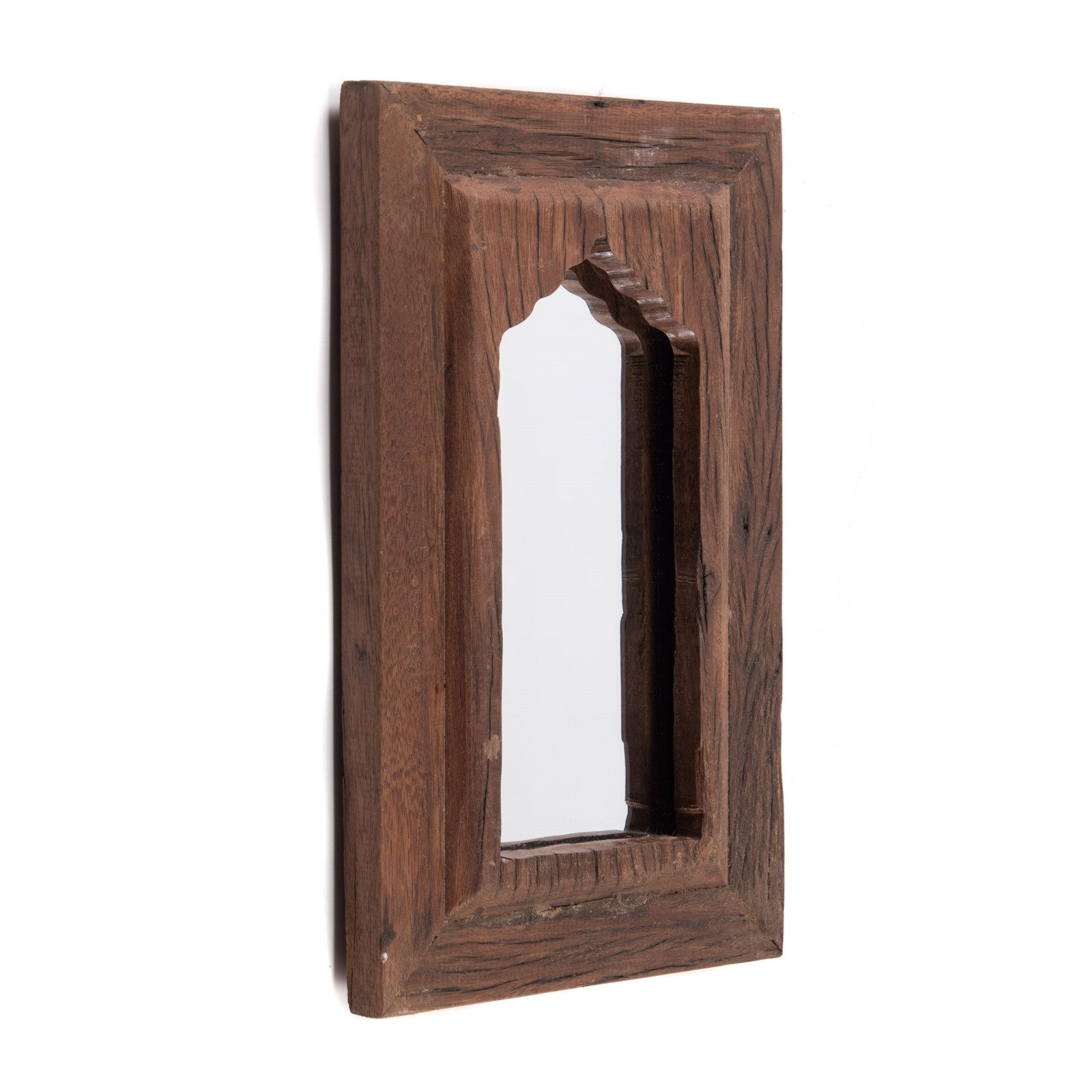 DESIGN DELIGHTS Wandspiegel WANDSPIEGEL "SARA", Altholz massiv, 40 cm, Orient Holzspiegel