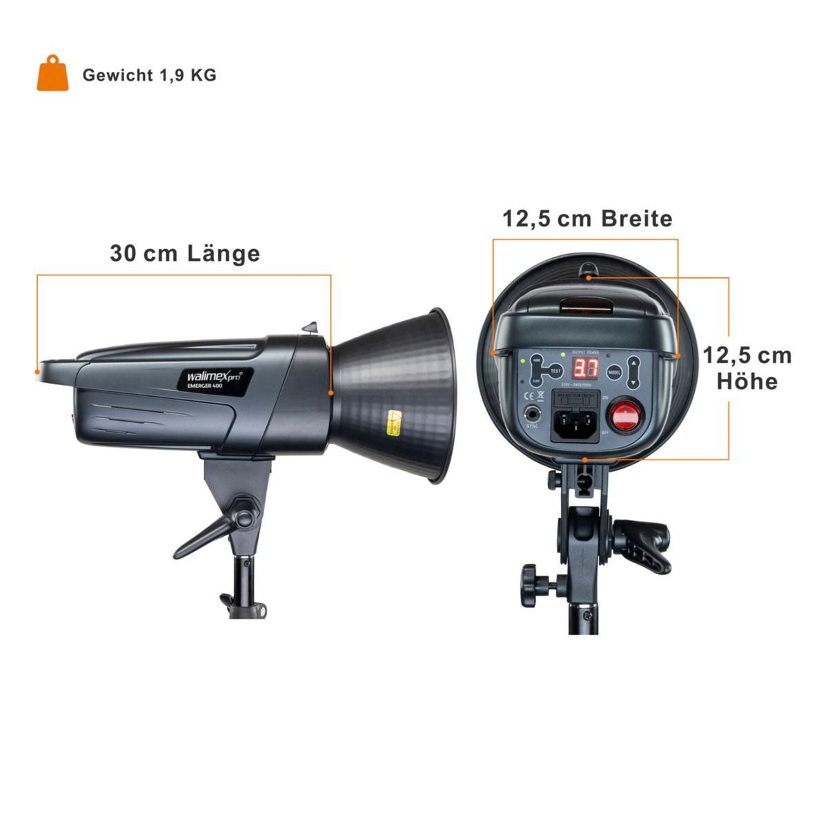 walimex pro Emerger 400 Studio-Blitzgerät