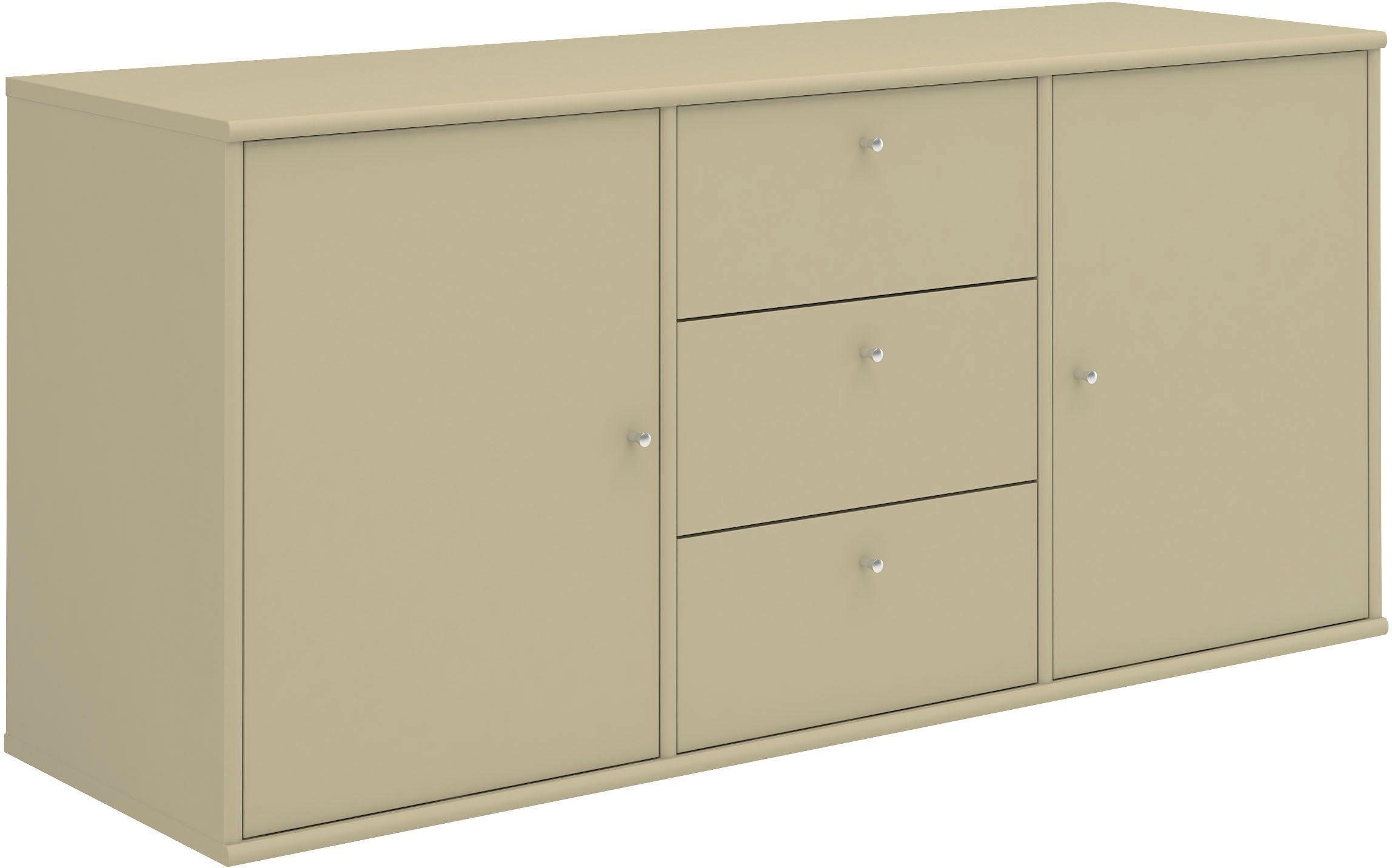Hammel Furniture Sideboard Mistral, Hochwertig Schrank, hängend/stehend montierbar, mit Türen und Schubladen, B: 133 cm, anpassungsbar Designmöbel
