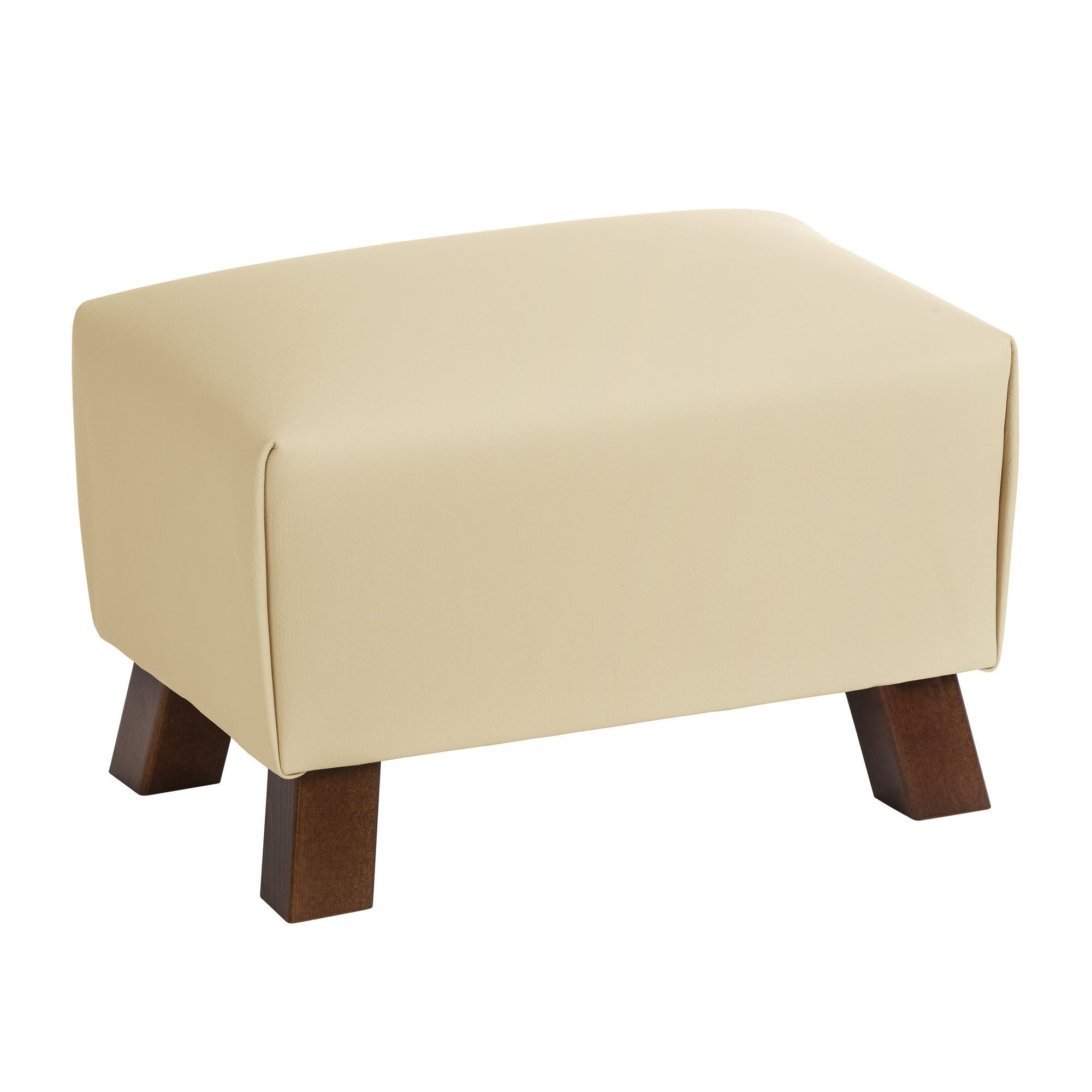 58 aufm Kessel Hocker Polsterhocker Kaylah Echtleder beige (Lieferung bis zur Haustür, 1 St., Polsterhocker), Bezug und Farbe individuell wählbar für persönliches Wohnambiente