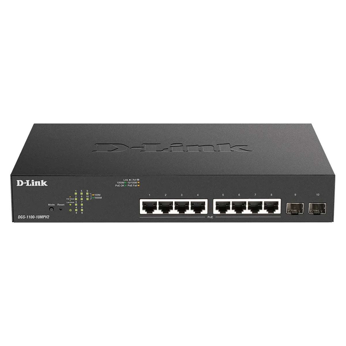 D-Link D-Link DGS-1100-10MPV2 Managed L2 Gigabit Ethernet (10/100/1000) Power Netzwerk-Switch