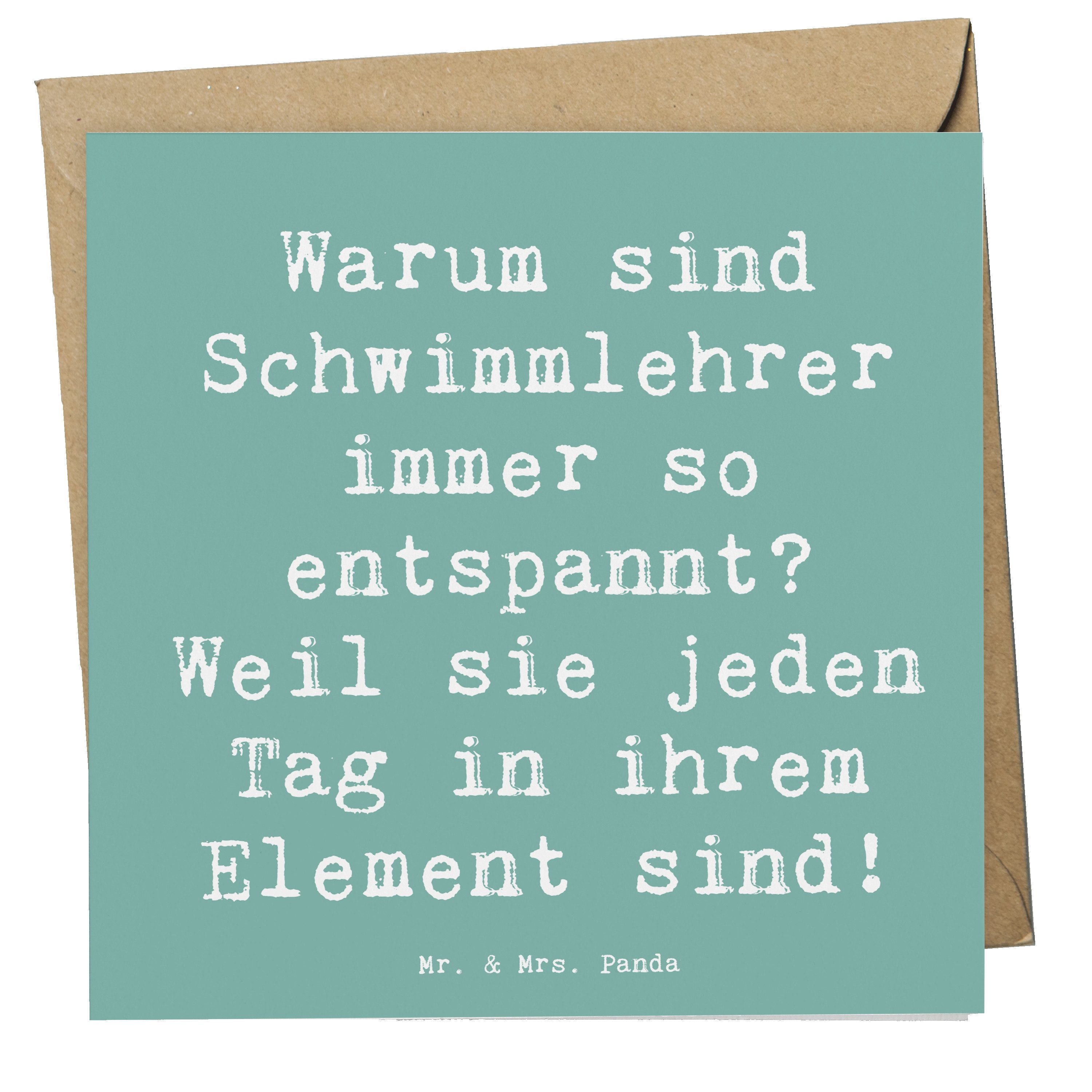 Grußkarte Entspannte Schwimmlehrer - Meeresbrise - Geschenk, Freude, Hochzeitsk