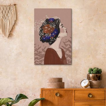 Posterlounge Leinwandbild treechild, Junge Frau in einer Sommernacht, Digitale Kunst