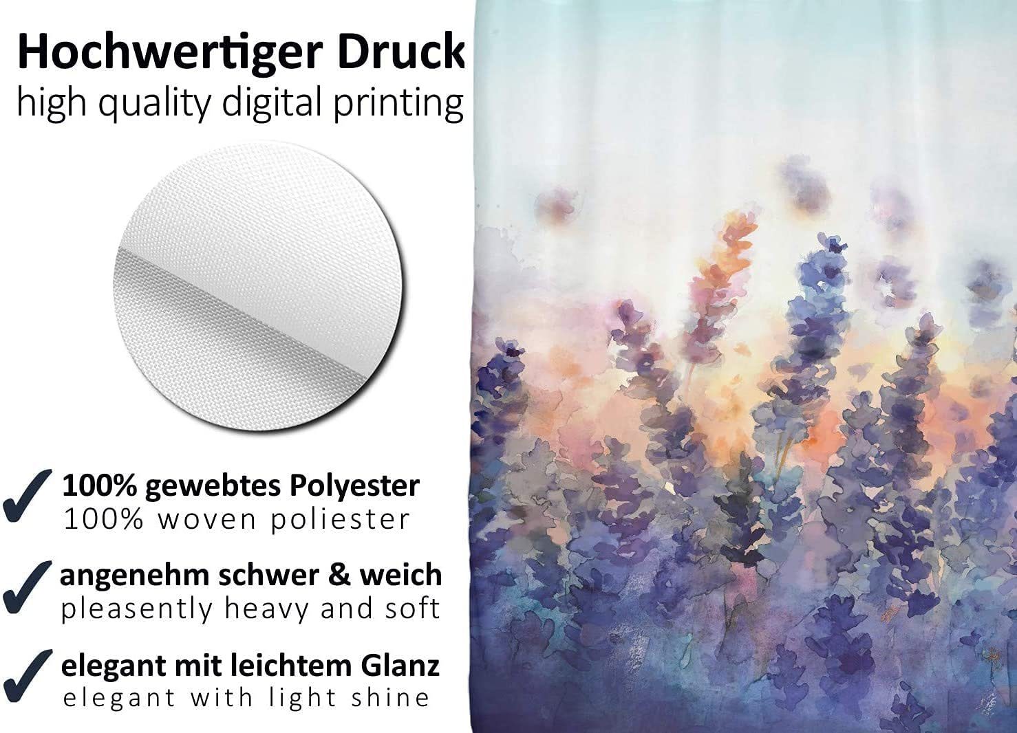 Arteneur Duschvorhang Breite 120 cm, Anti-Schimmel Beschichtet, Beschwerter günstig online kaufen