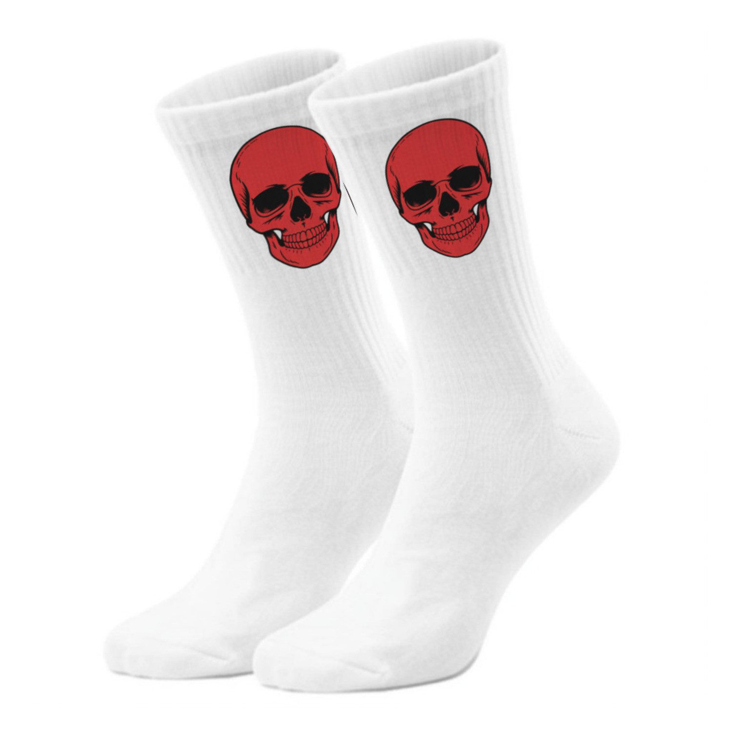 speecheese Freizeitsocken epicsocks Colorful Skulls Roter Schädel Socken in 42-46 im Paar