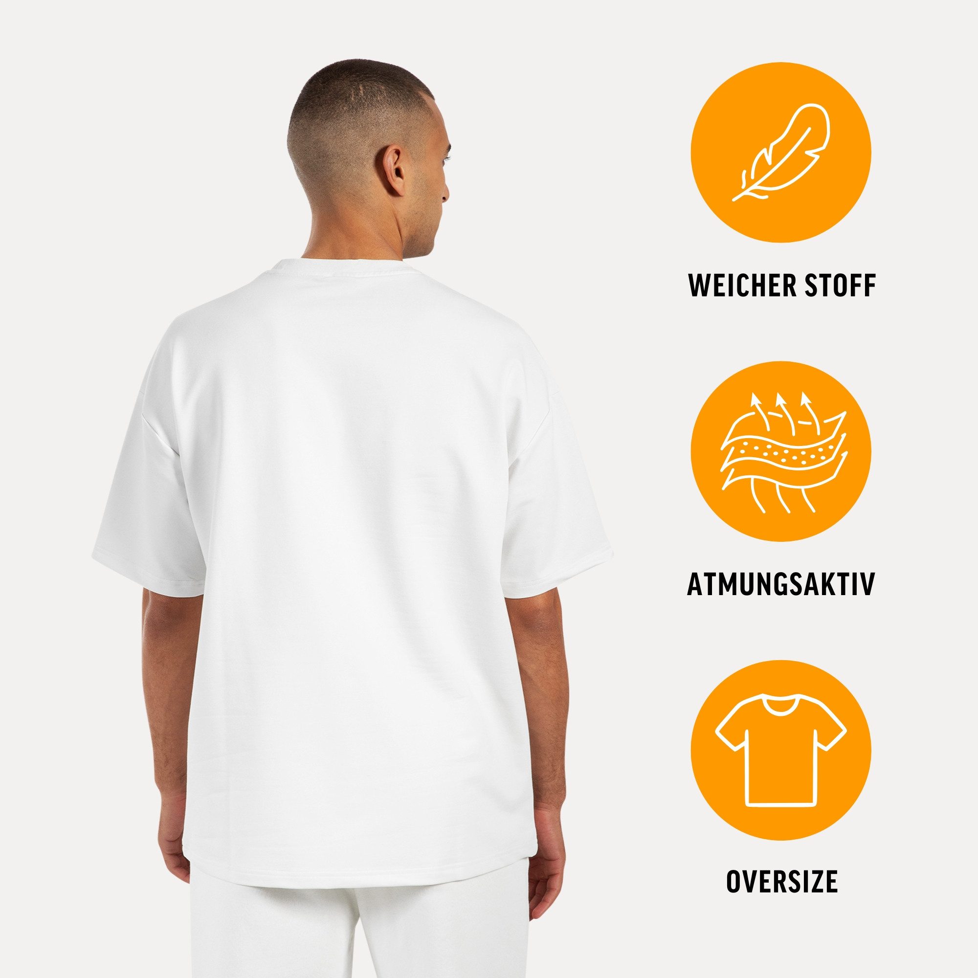 Smilodox T-Shirt Kayson, Locker geschnittenes Oversize Shirt mit Retro Fron günstig online kaufen