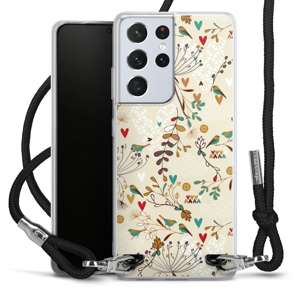 DeinDesign Handyhülle »Floral Wilderness« Samsung Galaxy S21 Ultra 5G,  Handykette, Hülle mit Band, Case zum Umhängen, Cover mit Kette Retro Vogel  Blumen online kaufen | OTTO