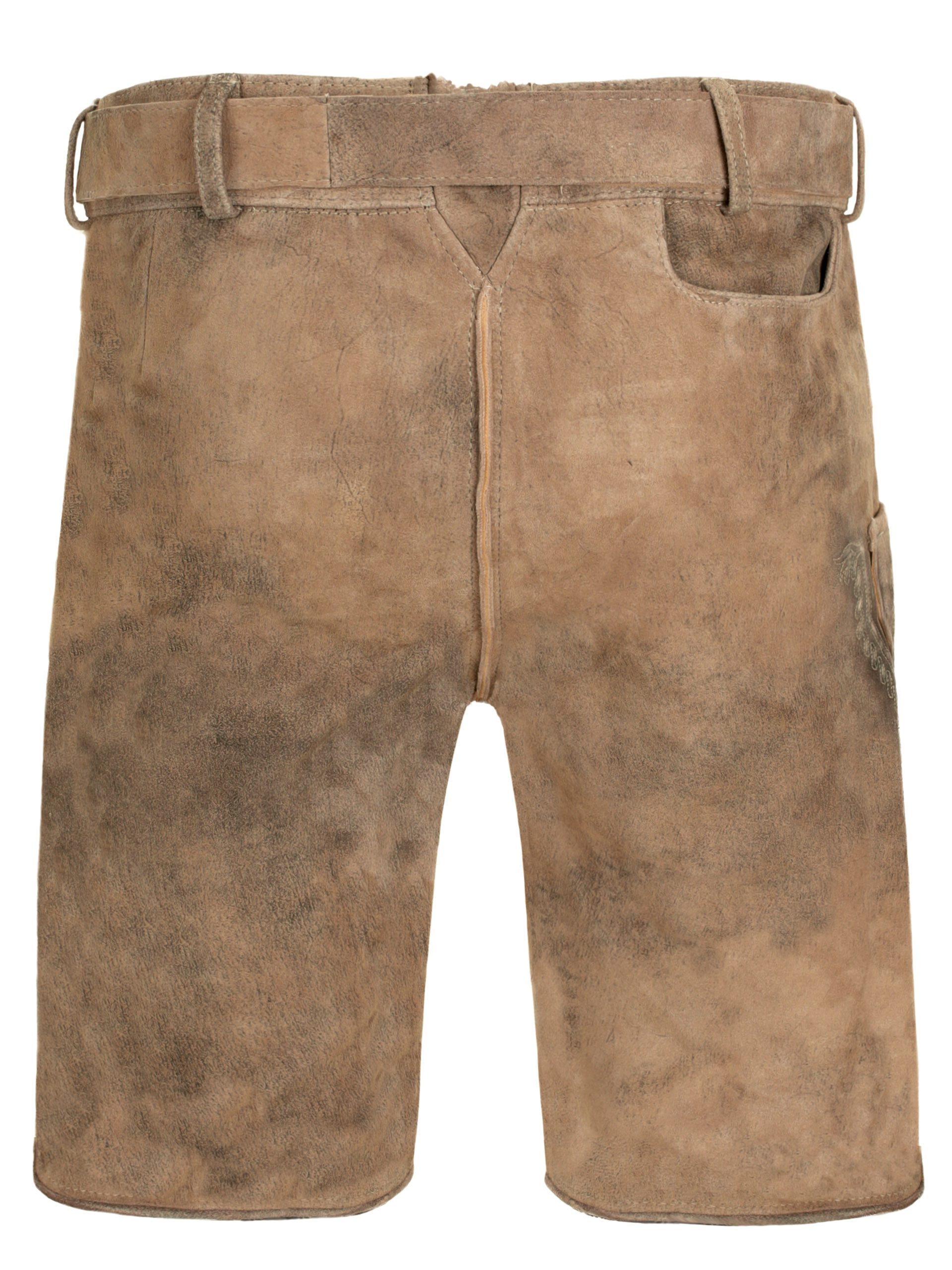 FUCHS Trachtenlederhose Trachtenlederhose kurz Klaus hellbraun günstig online kaufen