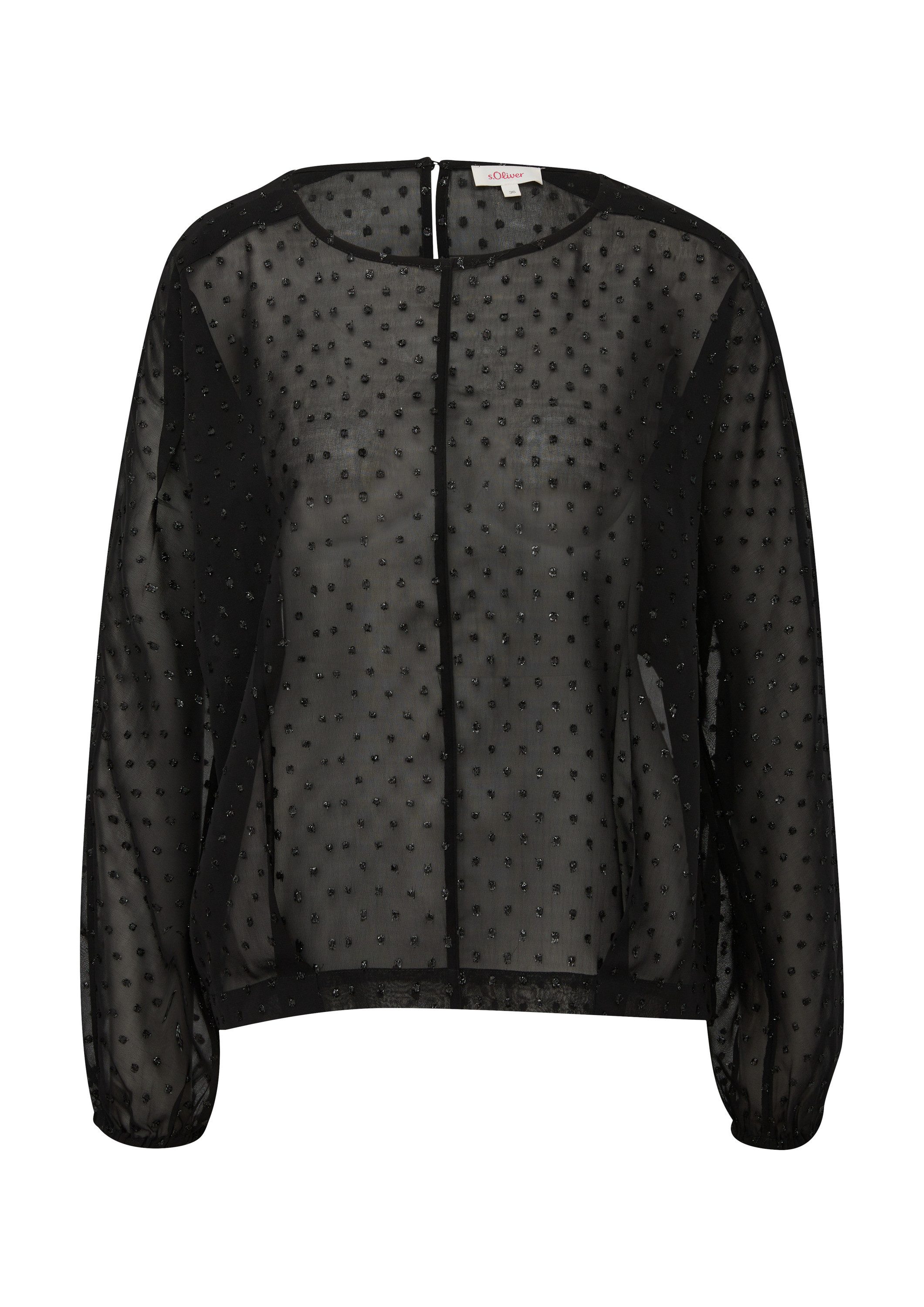 s.Oliver Langarmbluse Bluse Chiffonbluse mit Fledermausärmeln günstig online kaufen