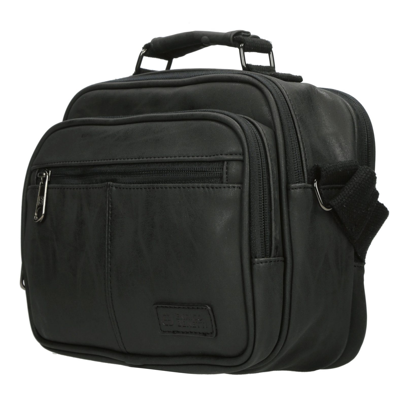 HTI-Living Henkeltasche Fliegertasche PU Reportertasche Schwarz