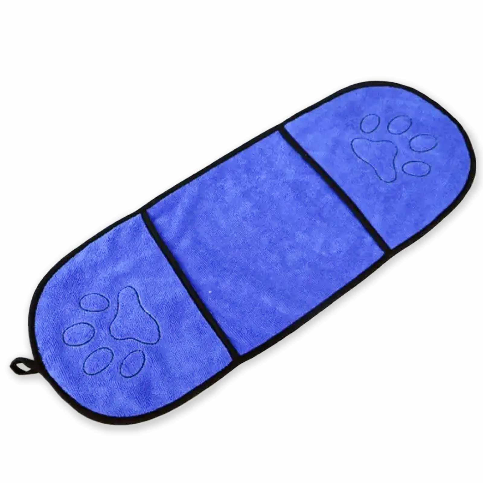 Hundebademantel Mikrofaser Hundehandtuch - blau
