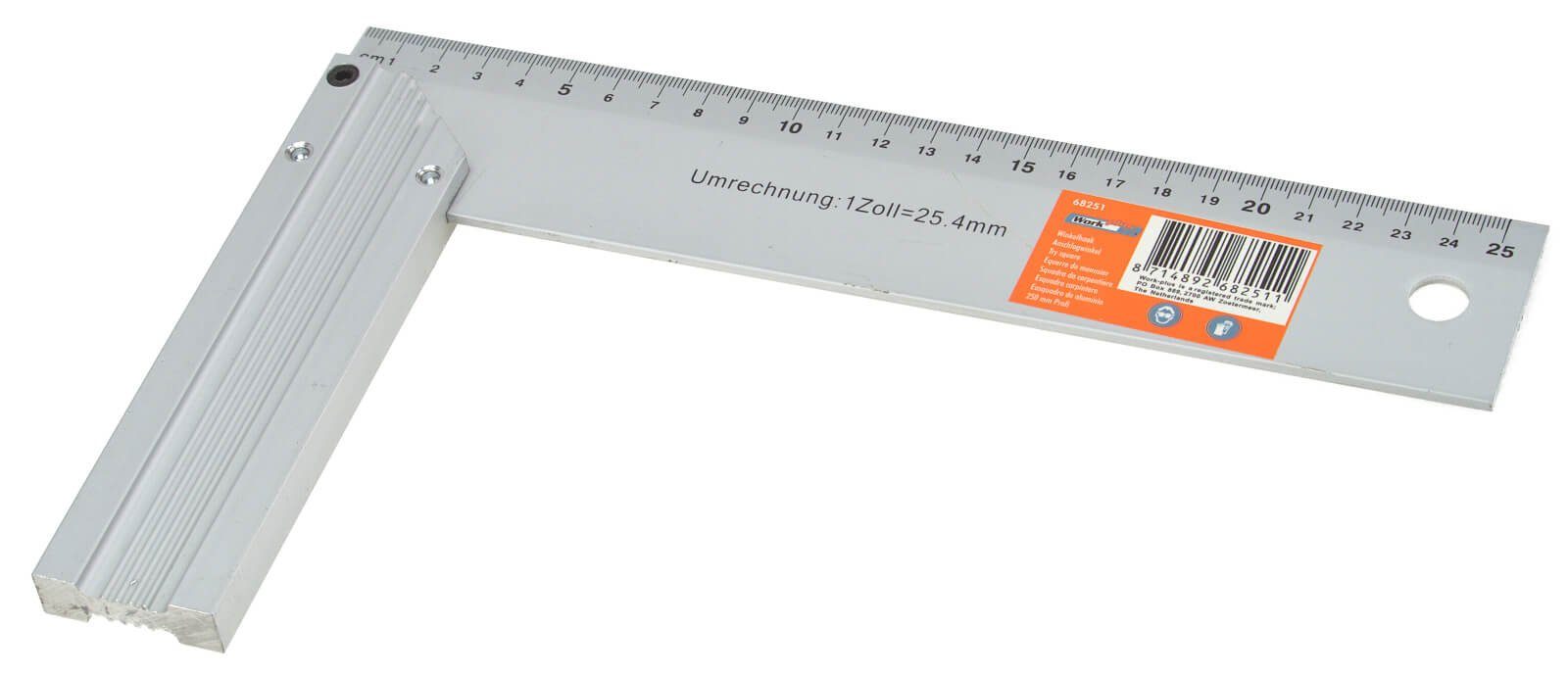 Winkelmesser Alu Anschlagwinkel Schreinerwinkel 90° - Länge: 250mm