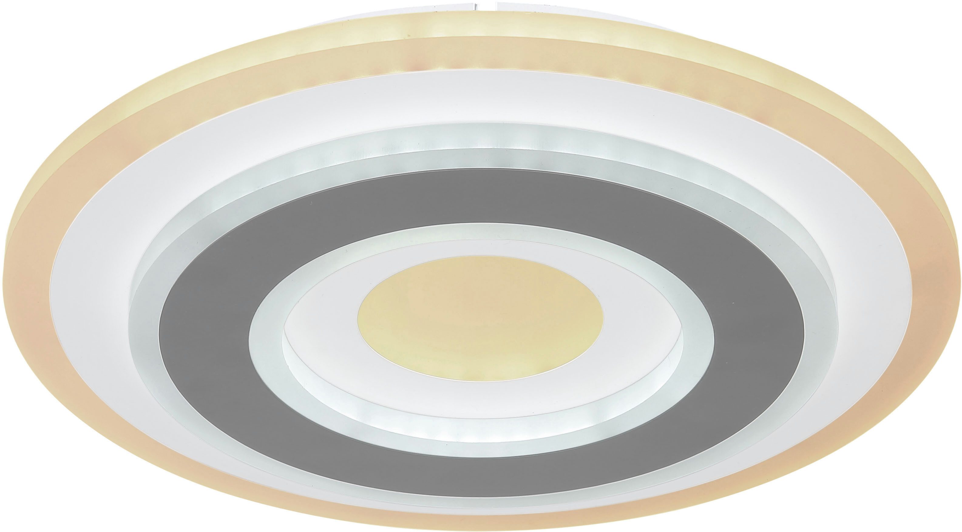 GLOBO LIGHTING LED Deckenleuchte SABATINO, Dimmfunktion, Memoryfunktion, Nachtlichtfunktion, mehrere Helligkeitsstufen, LED fest integriert, Deckenlampe/ CCT 3000-6000K/rund/Wohnzimmer/Schlafzimmer