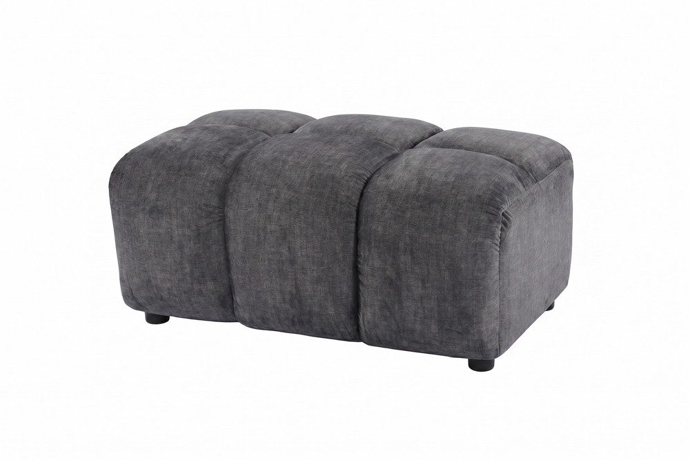 riess-ambiente Fußhocker CLOUD 100cm grau - Vogue Samt, Federkern, Ziersteppung, Polster, weich (Einzelartikel, 1 St), Fußhocker passend zu Sofa - ideal für moderne Wohn- und Esszimmer
