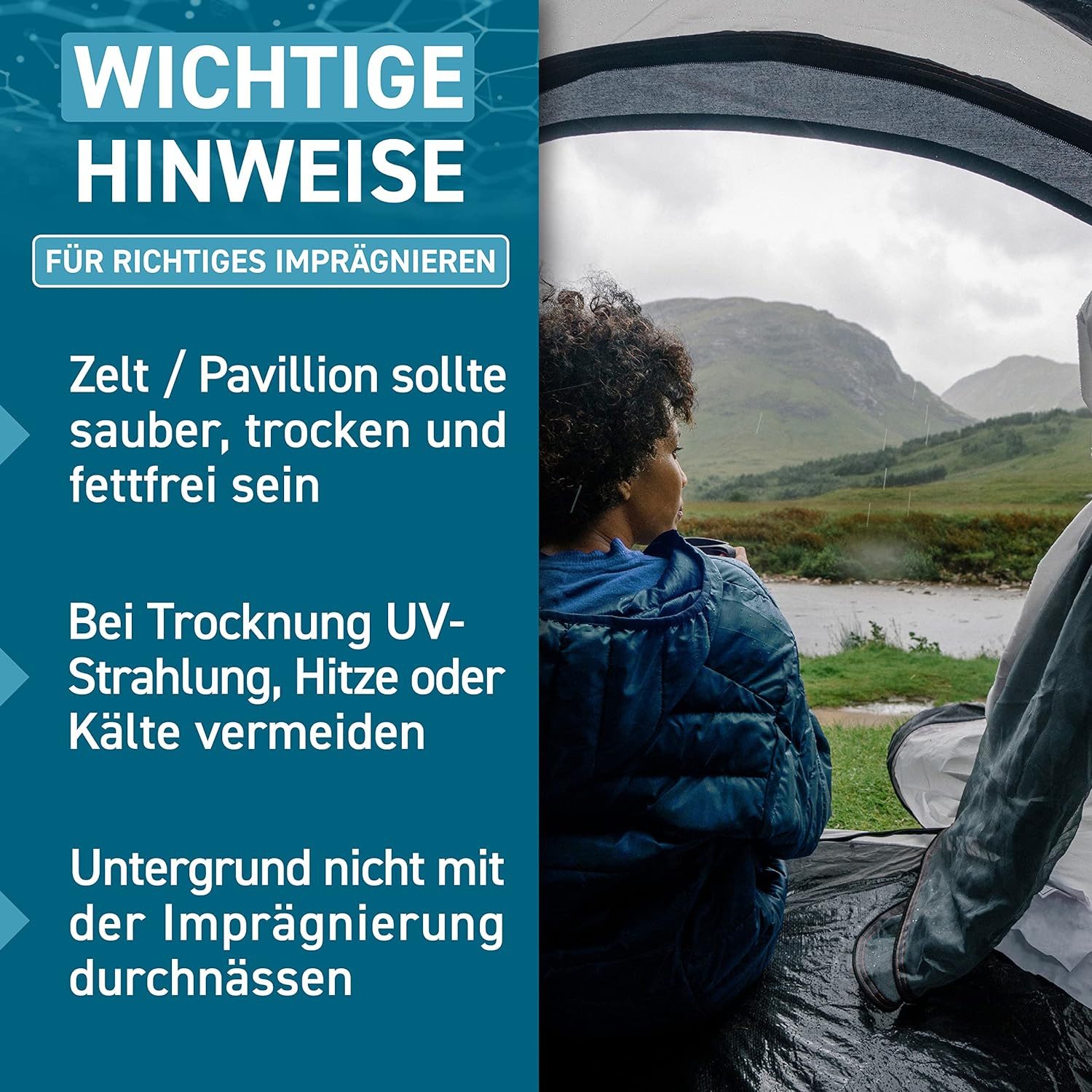 Plintex 580ml Zelt & Pavillon Imprägnierung, Markisen, Sonnenschirm, Zelt Imprägnierspray (effektiver Flächen- und Nahtdichter für Zelte), Dermatologisch getestet & atmungsaktiv