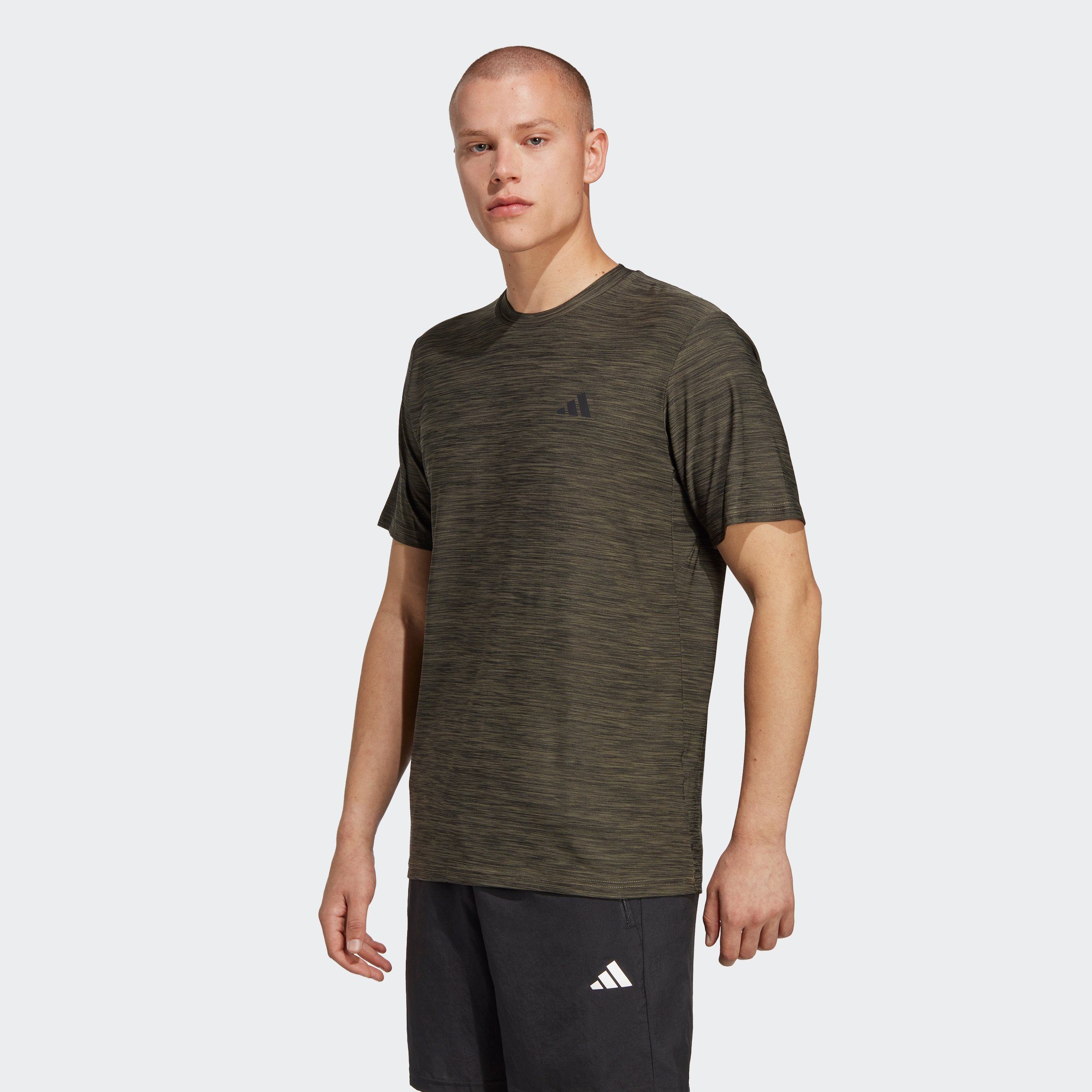 Black STRETCH adidas T Black Performance / Olive TR-ES T-Shirt Strata /