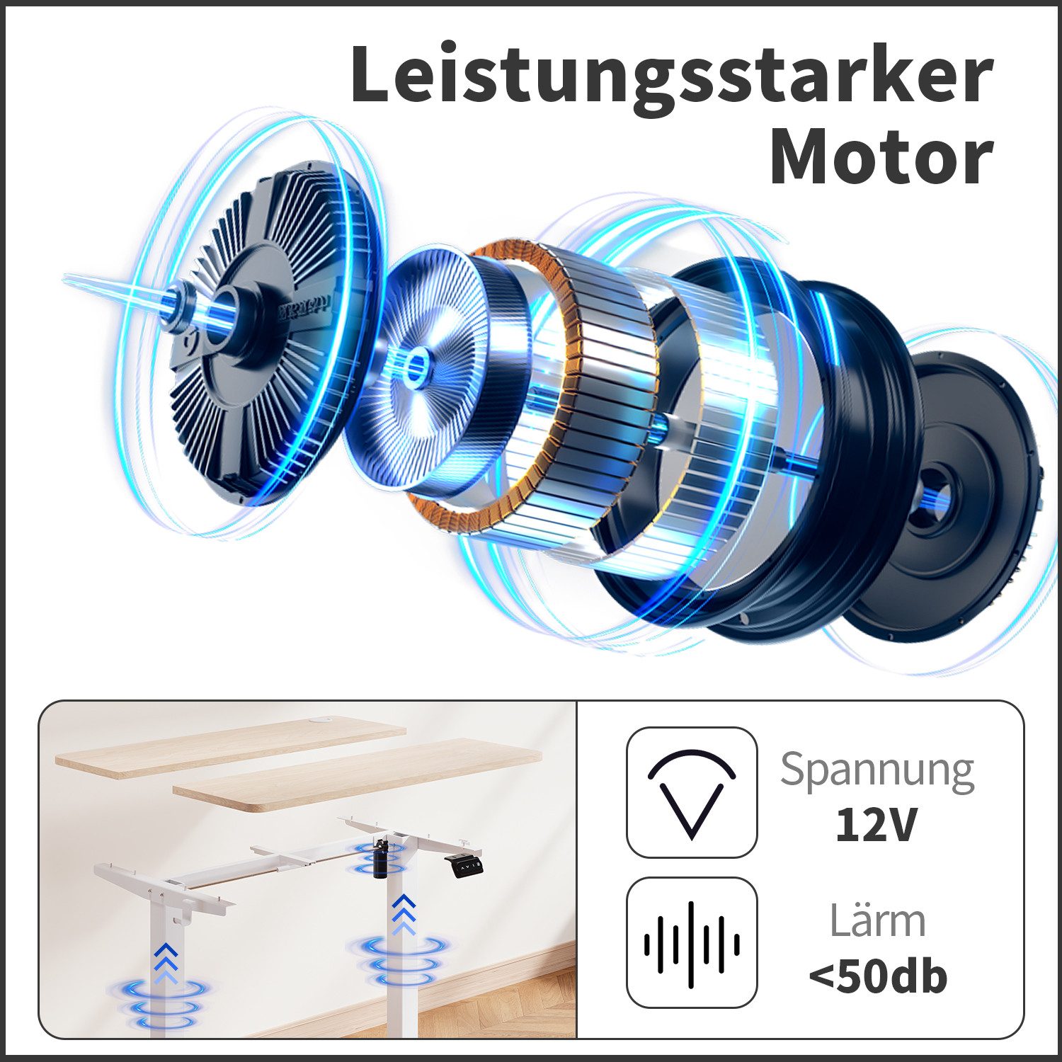 HOMALL Schreibtisch Höhenverstellbar elektrischer Memory-Funktion 100/120/1 günstig online kaufen