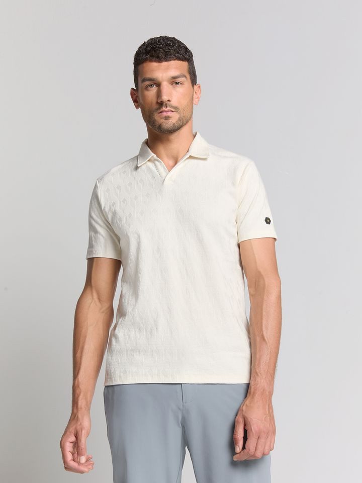 NO EXCESS Poloshirt -Poloshirt gemustert mit Logo günstig online kaufen