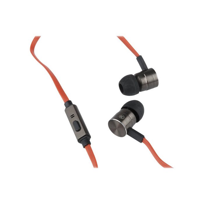 Gembird Metallkopfhörer mit Mikro "London" Flachkabel HiFi-Kopfhörer