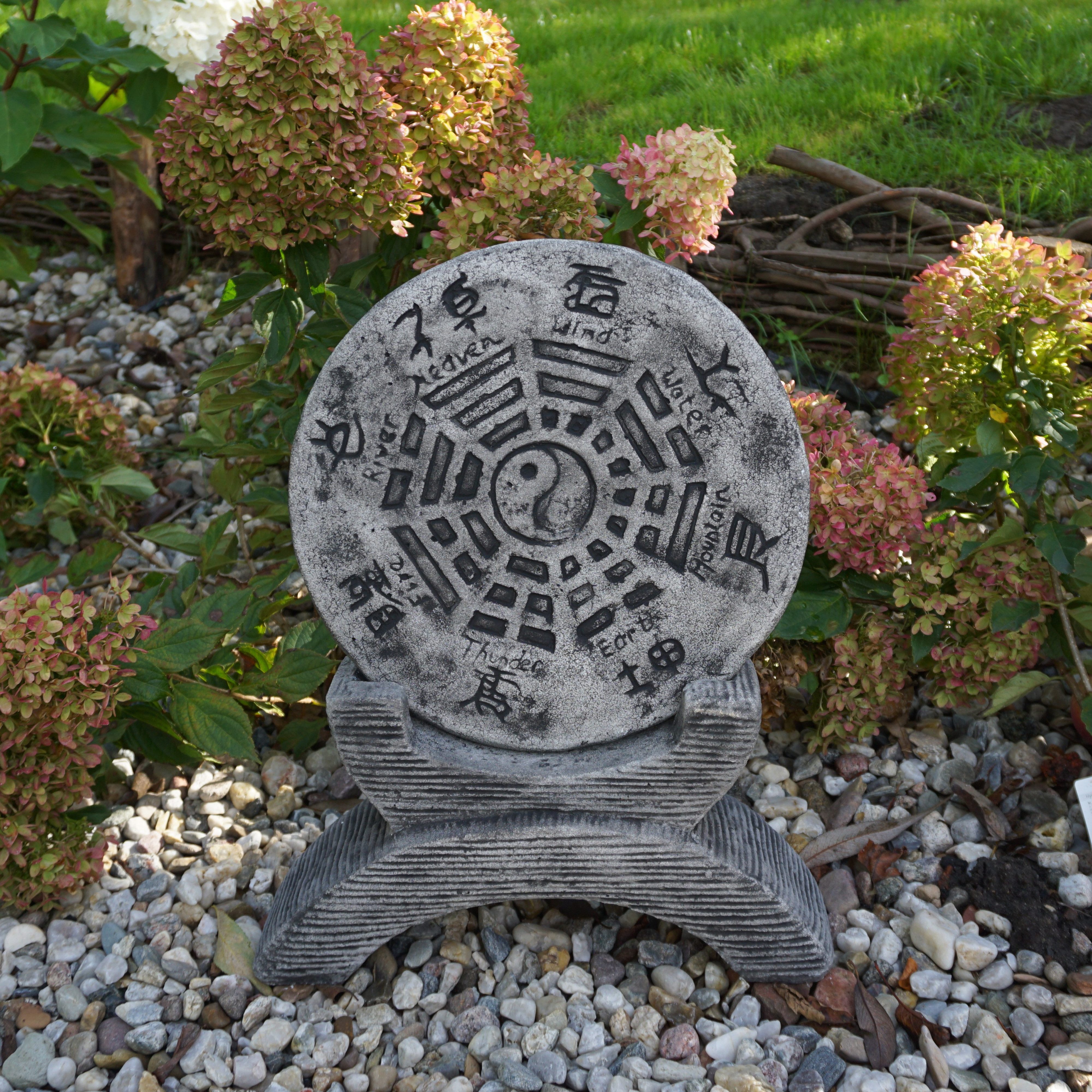 gartendekoparadies.de Gartenfigur Chinesisches Gartenhoroskop Yin und Yang, Steinfigur, H. 47 cm, 13 kg, Frostsicher
