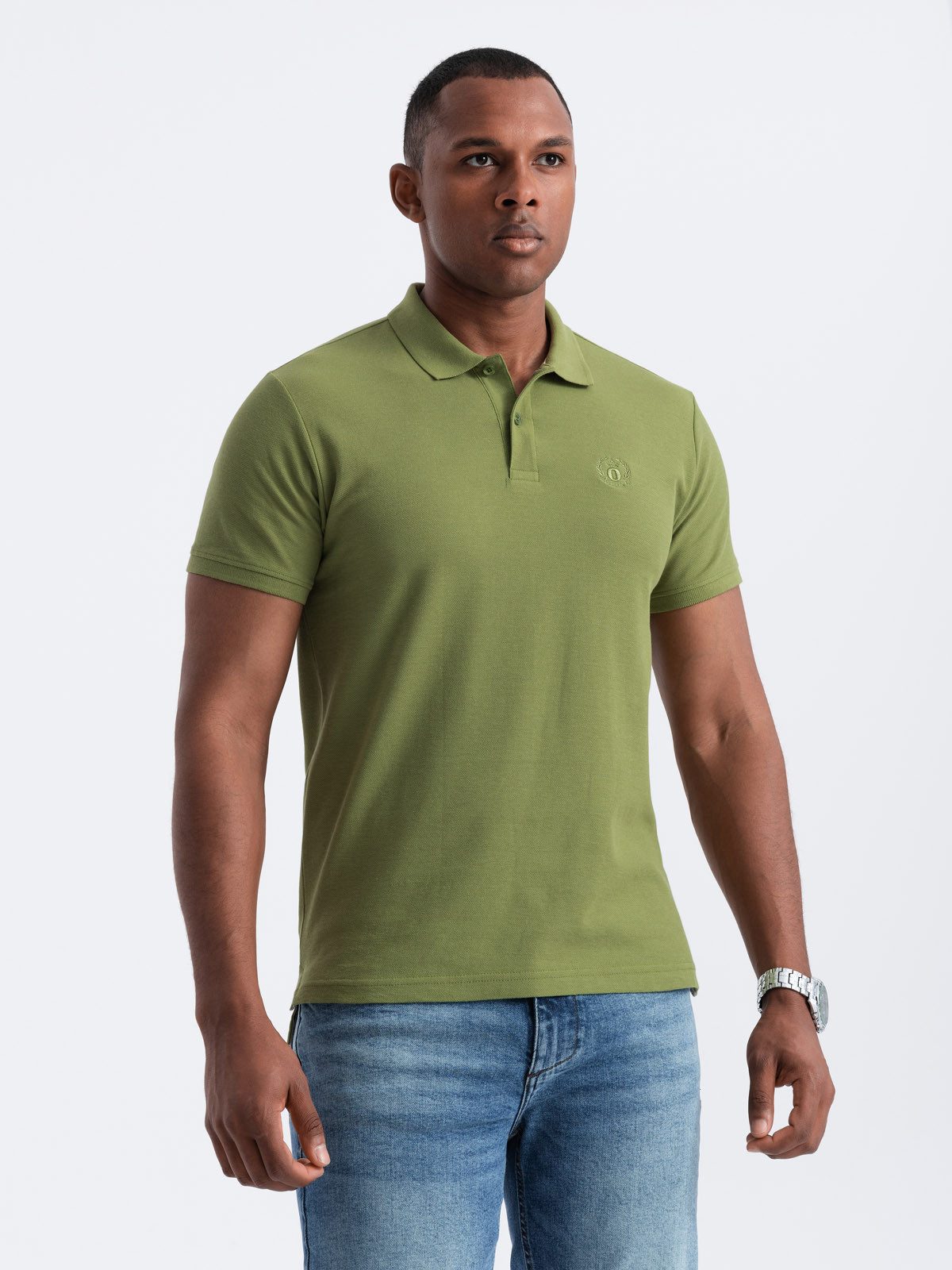 OMBRE Poloshirt Herren-Poloshirt aus Piqué-Strick BASIC günstig online kaufen