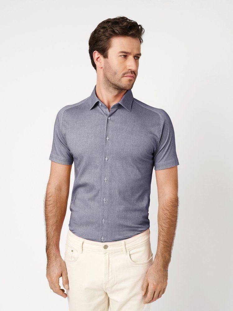 DESOTO Kurzarmhemd Casual Kent 1/2 Jerseyhemd, slim fit