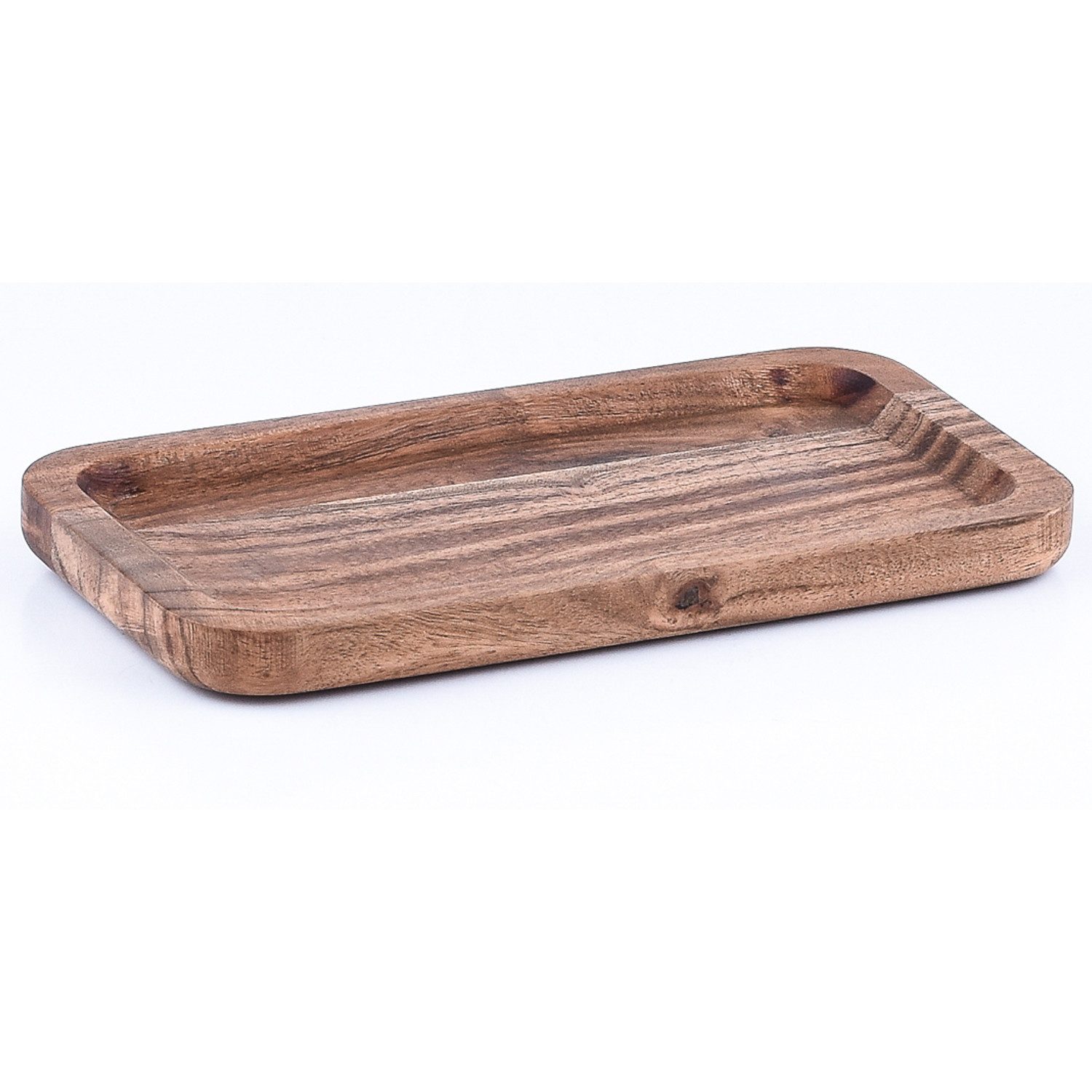 Dekotablett Akazienholz Serviertablett Servierbrett Anea 21x6cm