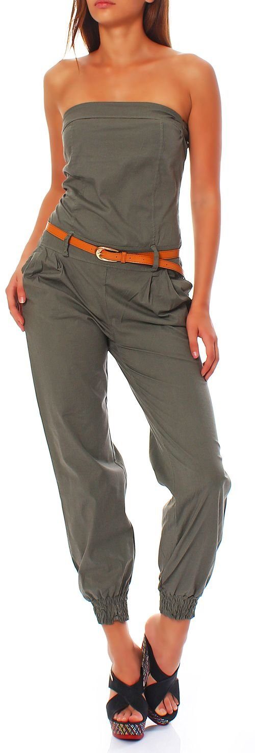 malito more than fashion Jumpsuit 1585 figurbetonter trägerloser Overall Ei günstig online kaufen