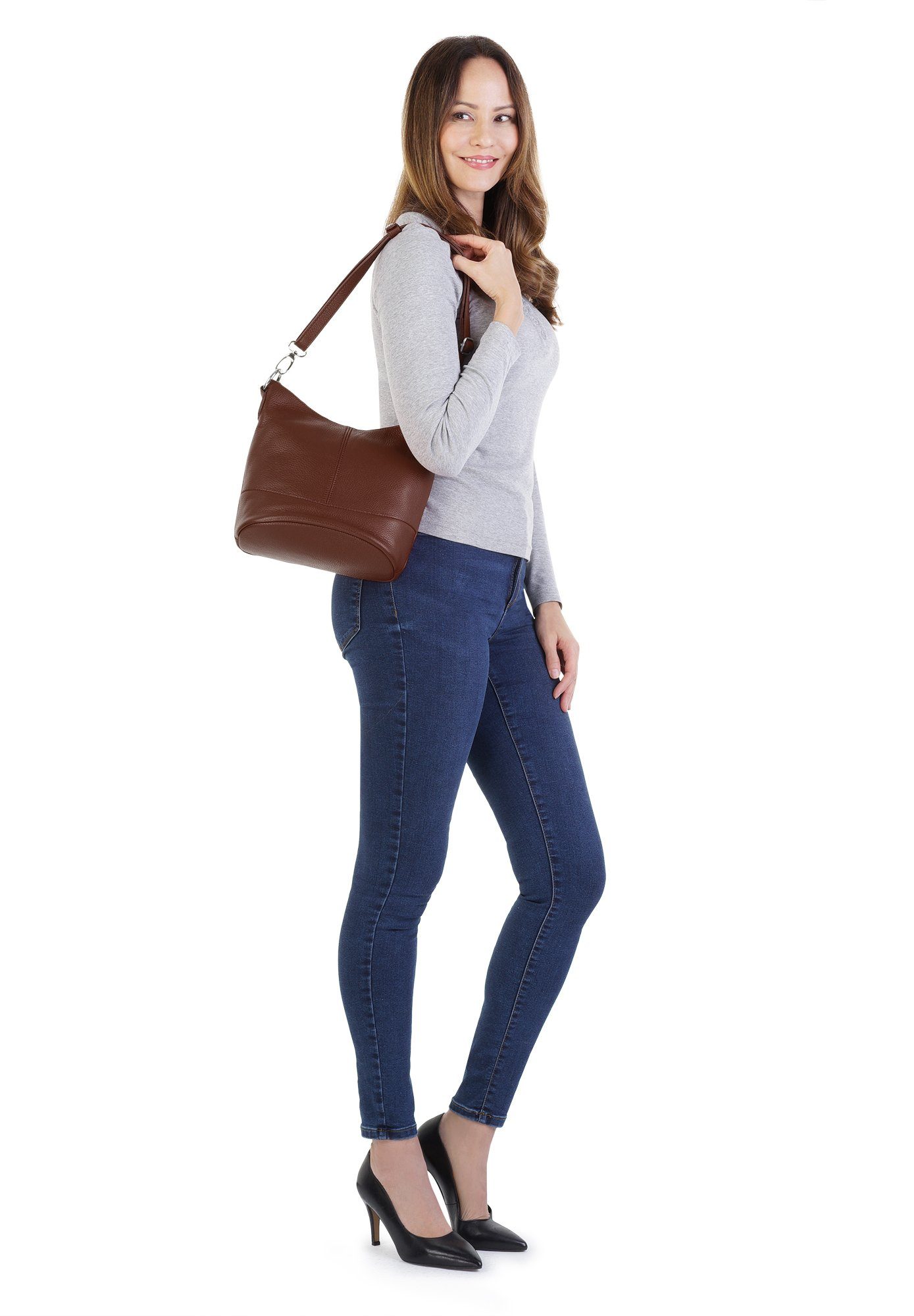 Cluty Umhängetasche, echt Leder, Made in Italy günstig online kaufen