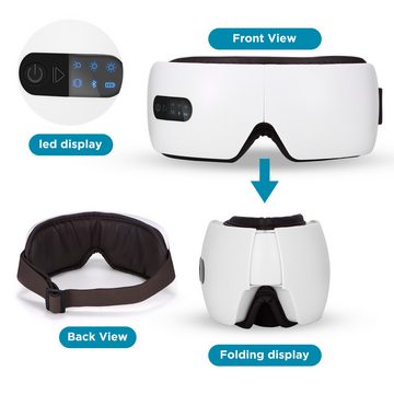 BlingBin Massagegerät Augenmassagegerät Mit Wärme und Bluetooth-Musik, 1er Set 1-tlg., 1pcs, Entspannung der Augen und verbessern den Schlaf