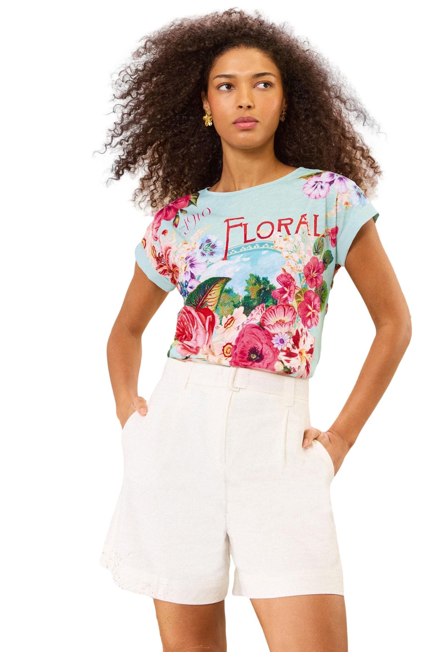 Love & Roses T-Shirt Love & Roses Rundhals-Oberteil aus Jersey, Regular (1-tlg)
