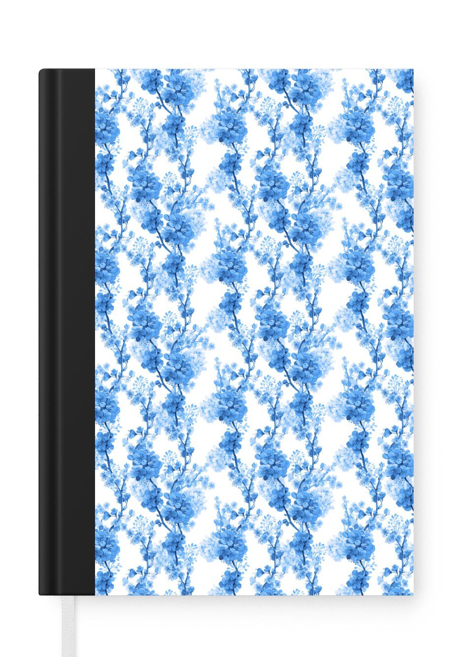 MuchoWow Notizbuch Blumen - Blüte - Pflanzen - Blau, Journal, Merkzettel, Tagebuch, Notizheft, A5, 98 Seiten, Haushaltsbuch | Notizbücher
