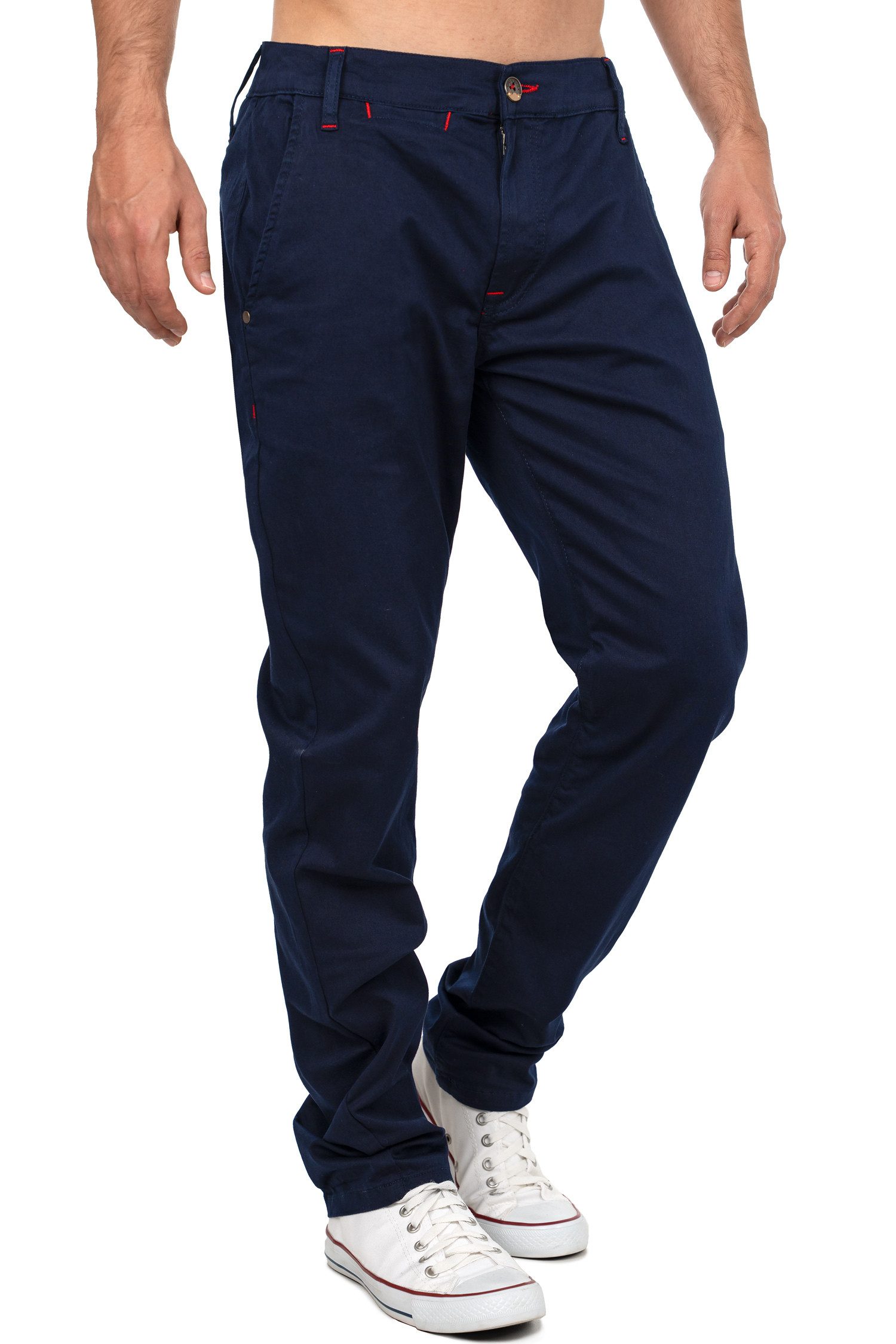 Cipo & Baxx Stoffhose Herren Regular Fit Hose Mid Waist BA-CD842 Label-Applikation