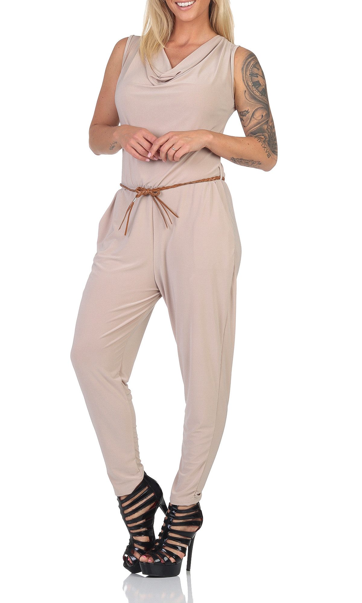 simaranda Jumpsuit Damen Overall 2411 34-38 Beige günstig online kaufen