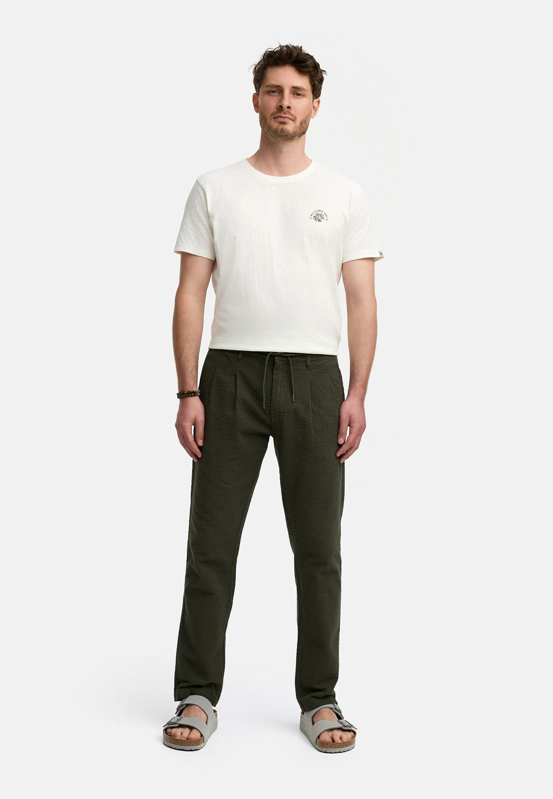 Indicode Stoffhose Herren INWebb Herrenhose Freizeithose Männer aus Seersucker-Gewebe für eine optimale Luftzirkulation