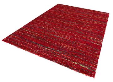 Teppich Hochflor Teppich Chic meliert rot, MINT RUGS, rechteckig, Höhe: 30 mm